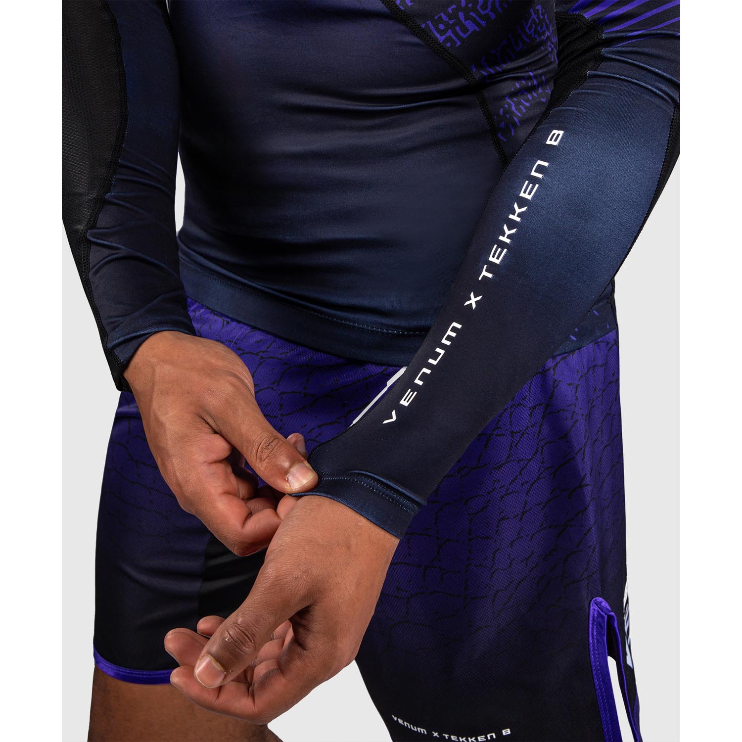 VENUM Rashguard, L/S, Tekken 8, Kazuya, black-blue, XXL