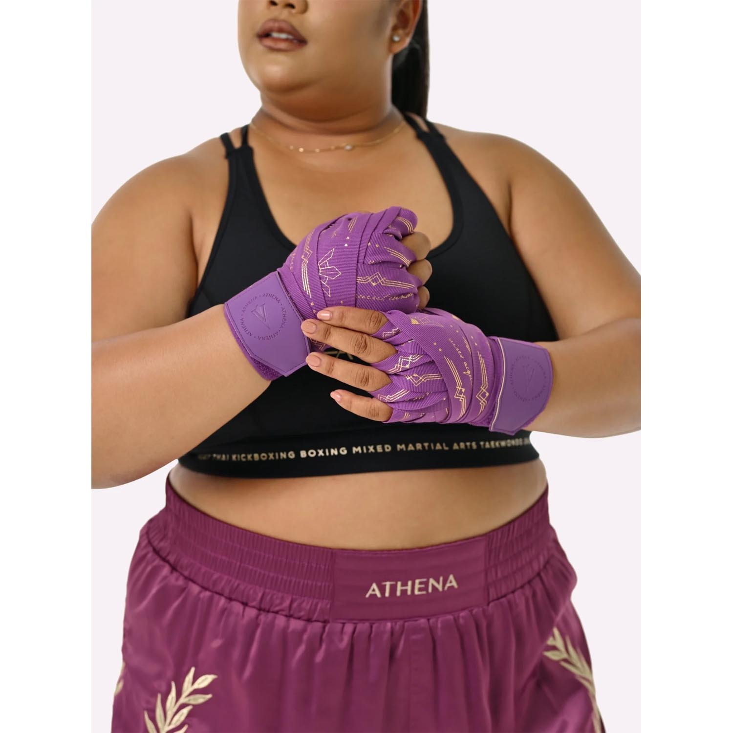 ATHENA Hand Wraps, Diana, Semi-Elastic, 4.5 m, purple