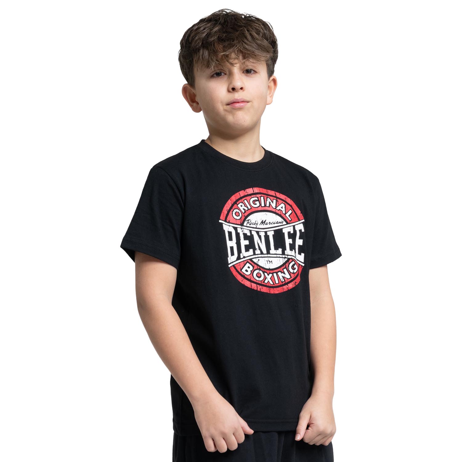BENLEE T-Shirt, Kids, Naburn, black-white-red, 122/128
