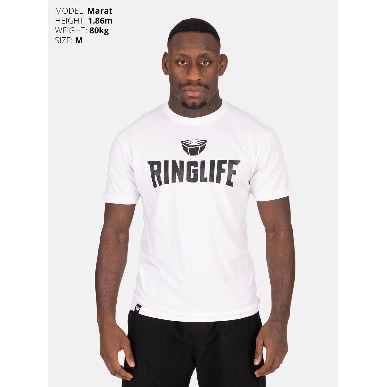 RINGLIFE T-Shirt, Logo 2.0, white-black, XXL