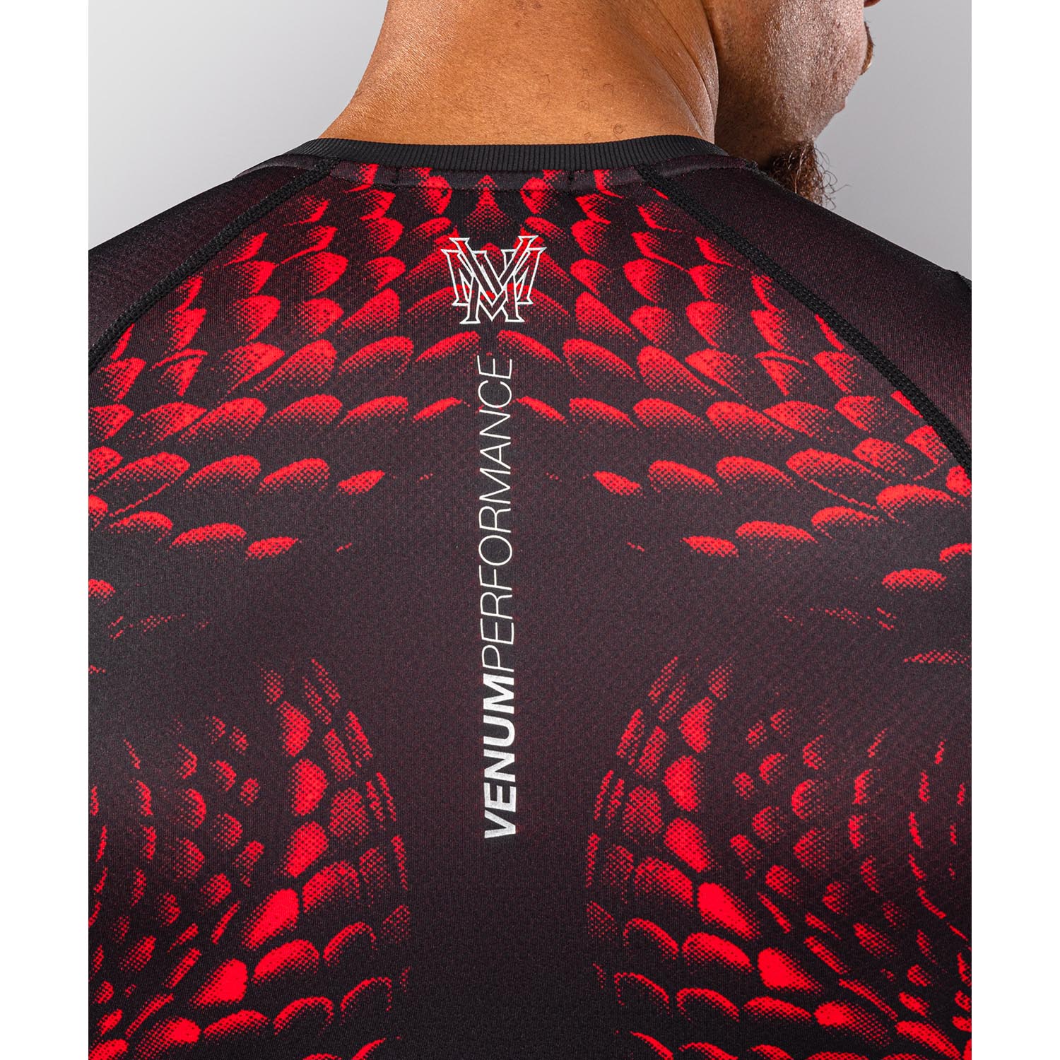 VENUM Rashguard, S/S, Matupa, black-red-silver, XXL