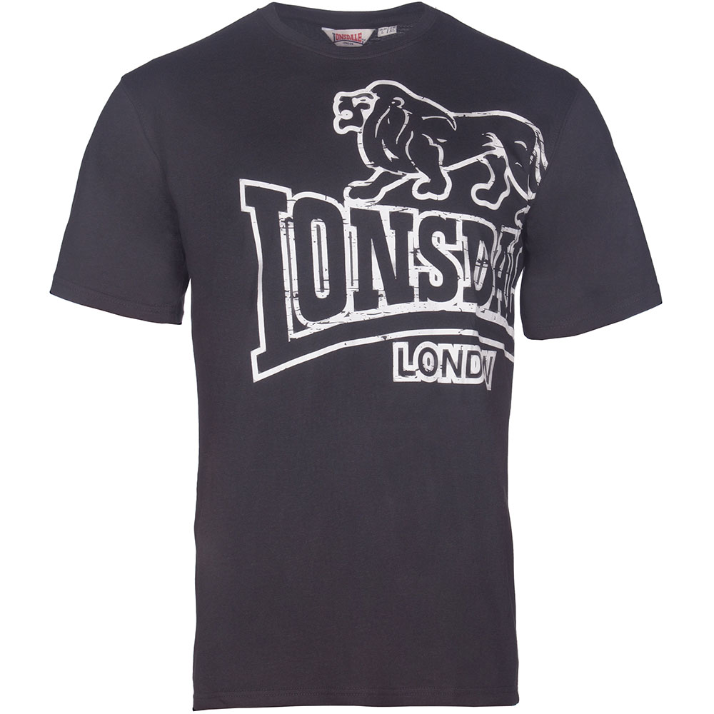 Lonsdale T-Shirt, Langsett, schwarz