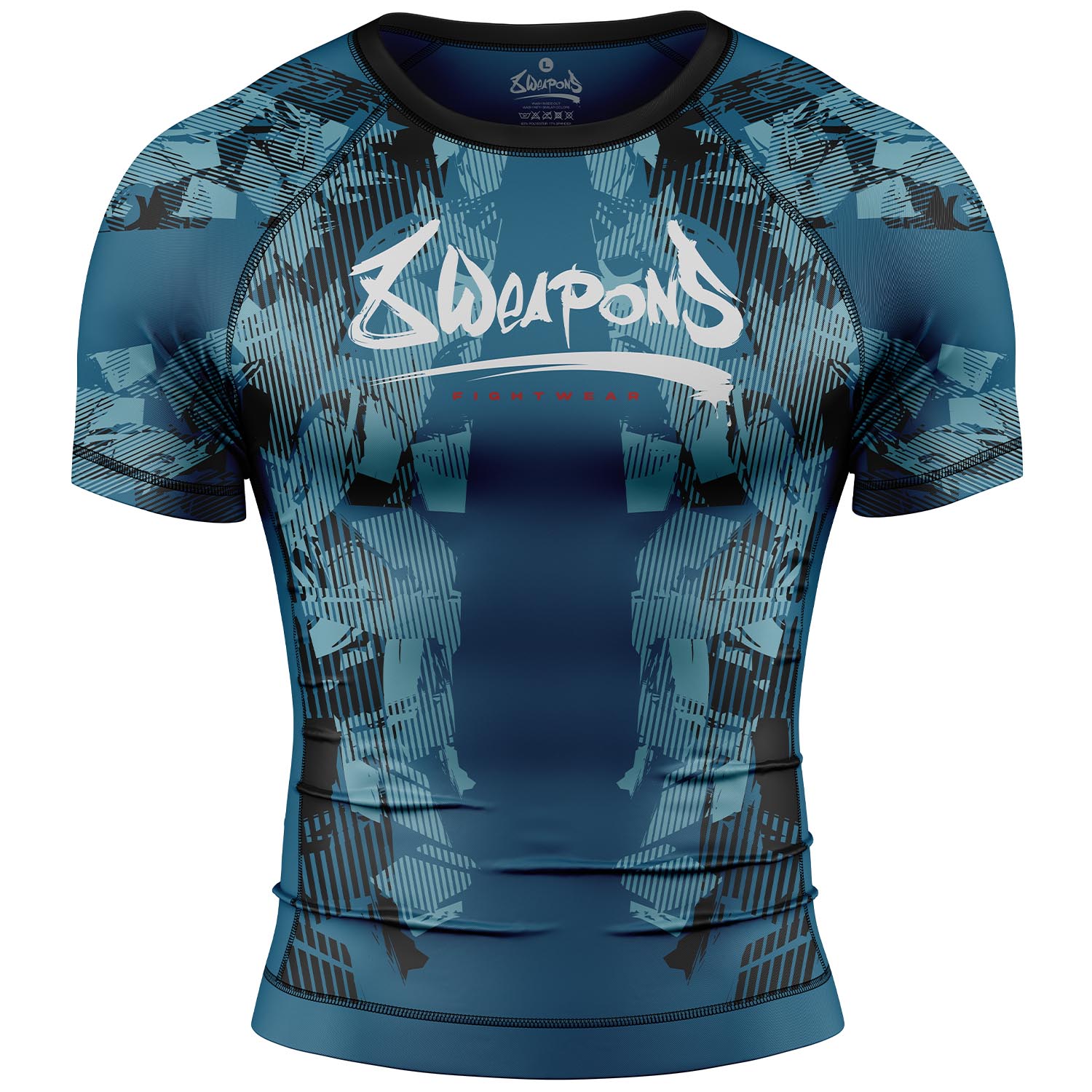 8 WEAPONS Rashguard, S/S, Hit 2.0, navy-black, XXL