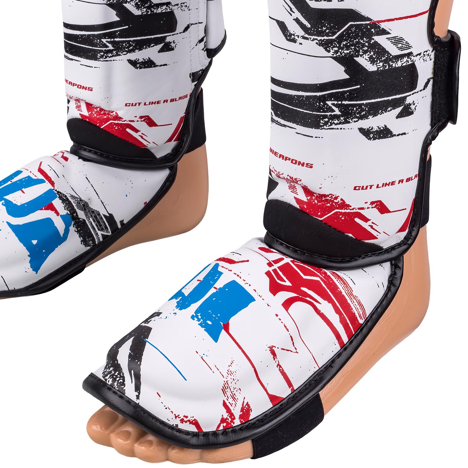8 WEAPONS Shin Guards, Cut like a Blade 2.0, white, L