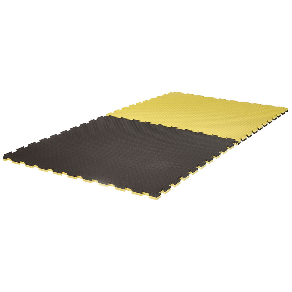 Ju-Sports Puzzle Mat, Pro Checker, black-yellow, 2 cm