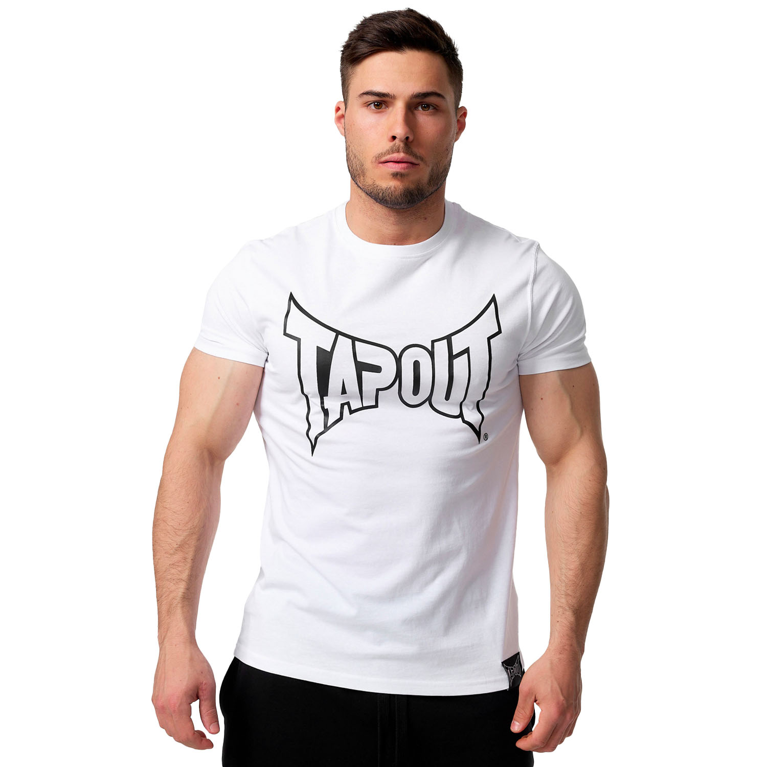 Tapout T-Shirt, Lifestyle Basic, weiß-schwarz