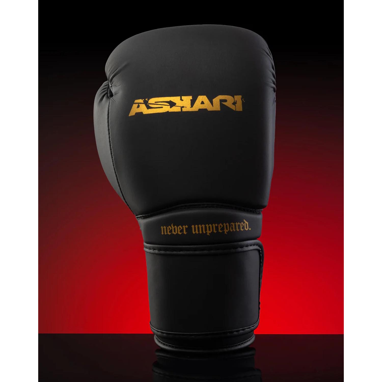 ASKARI Boxing Gloves, Nova, black-gold, 16 Oz