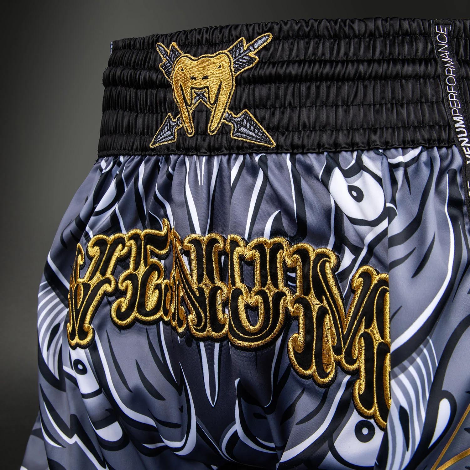 VENUM Muay Thai Shorts, Wolf Atak, black-grey, XXL