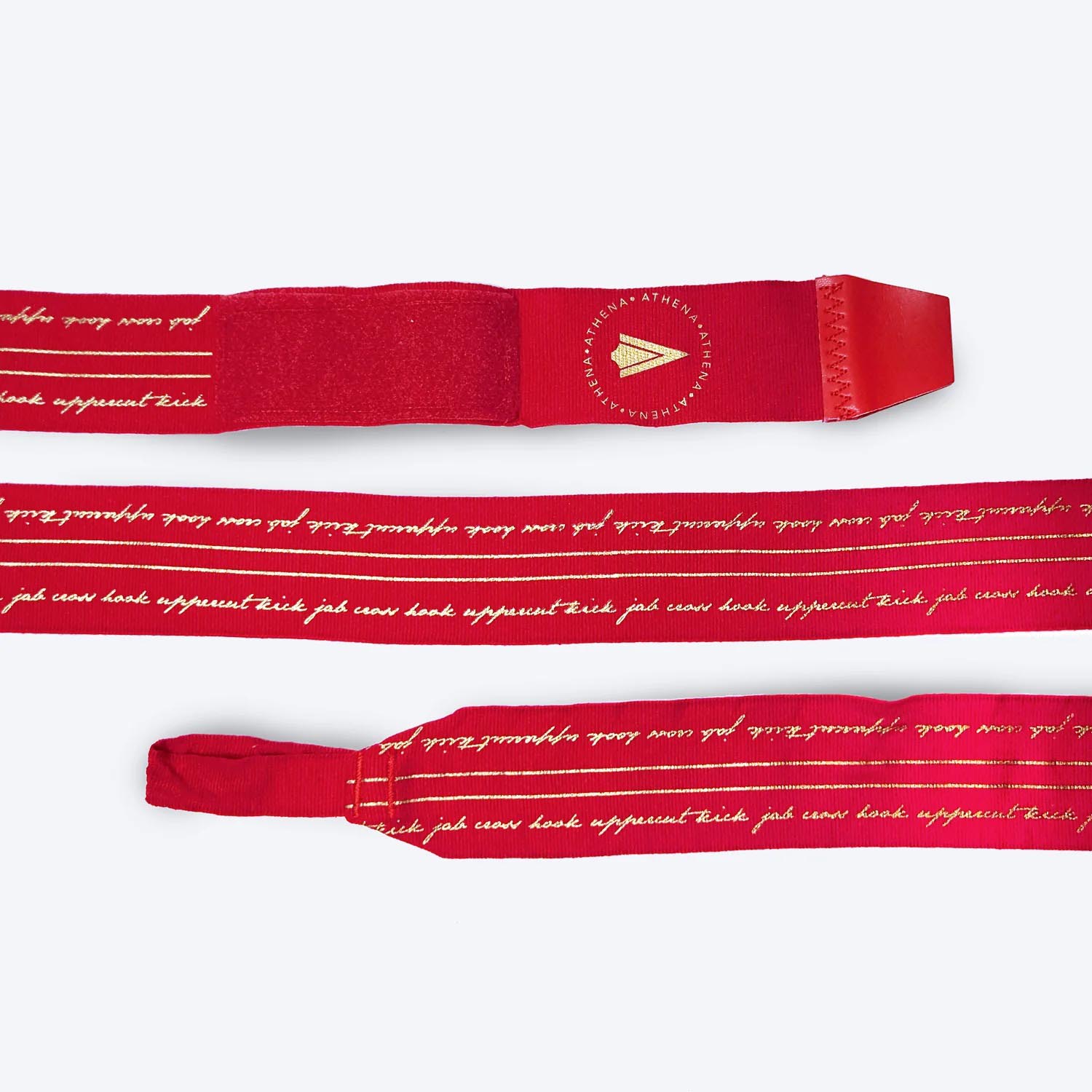 ATHENA Hand Wraps, Nerio, semi elastic, 4.5 m, red-gold