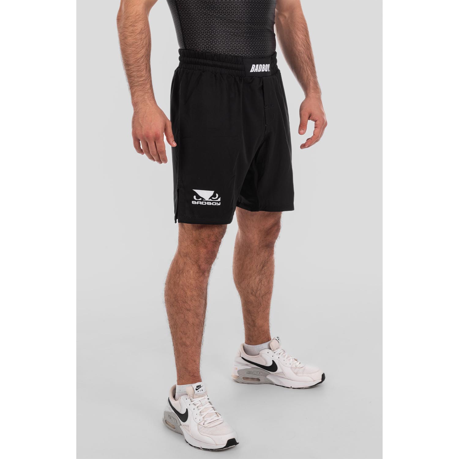 Bad Boy MMA Fight Shorts, Logo, Classic, black-white, XXL