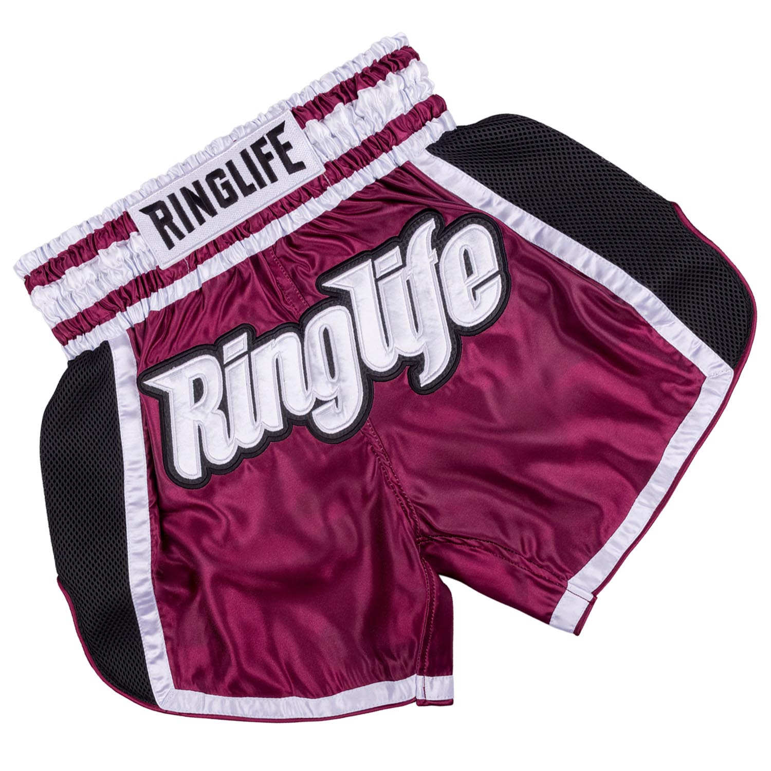 RINGLIFE Muay Thai Shorts, Represent, red-black, M