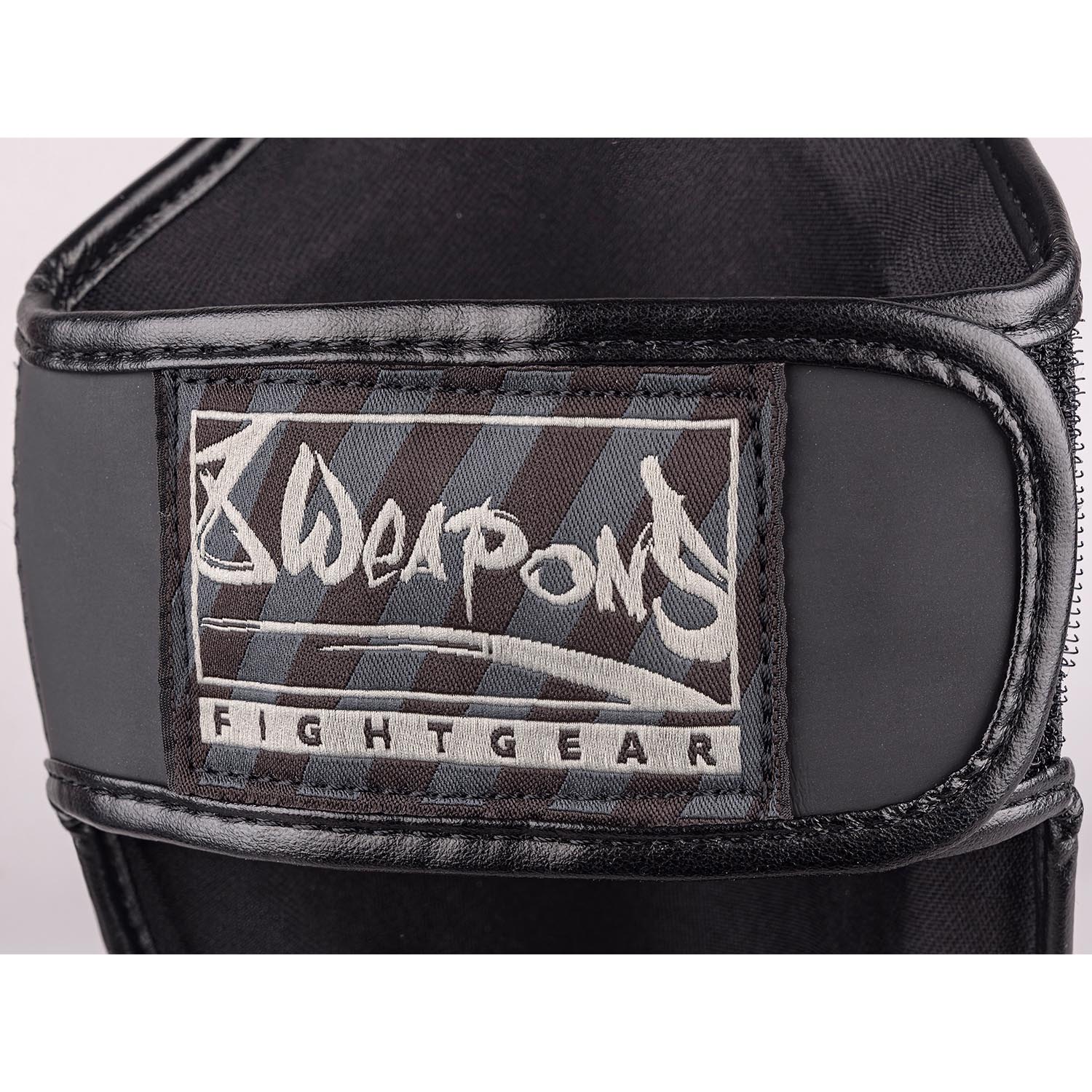 8 WEAPONS Shin Guards, Kids, Unlimited 2.0, black-black XXXL