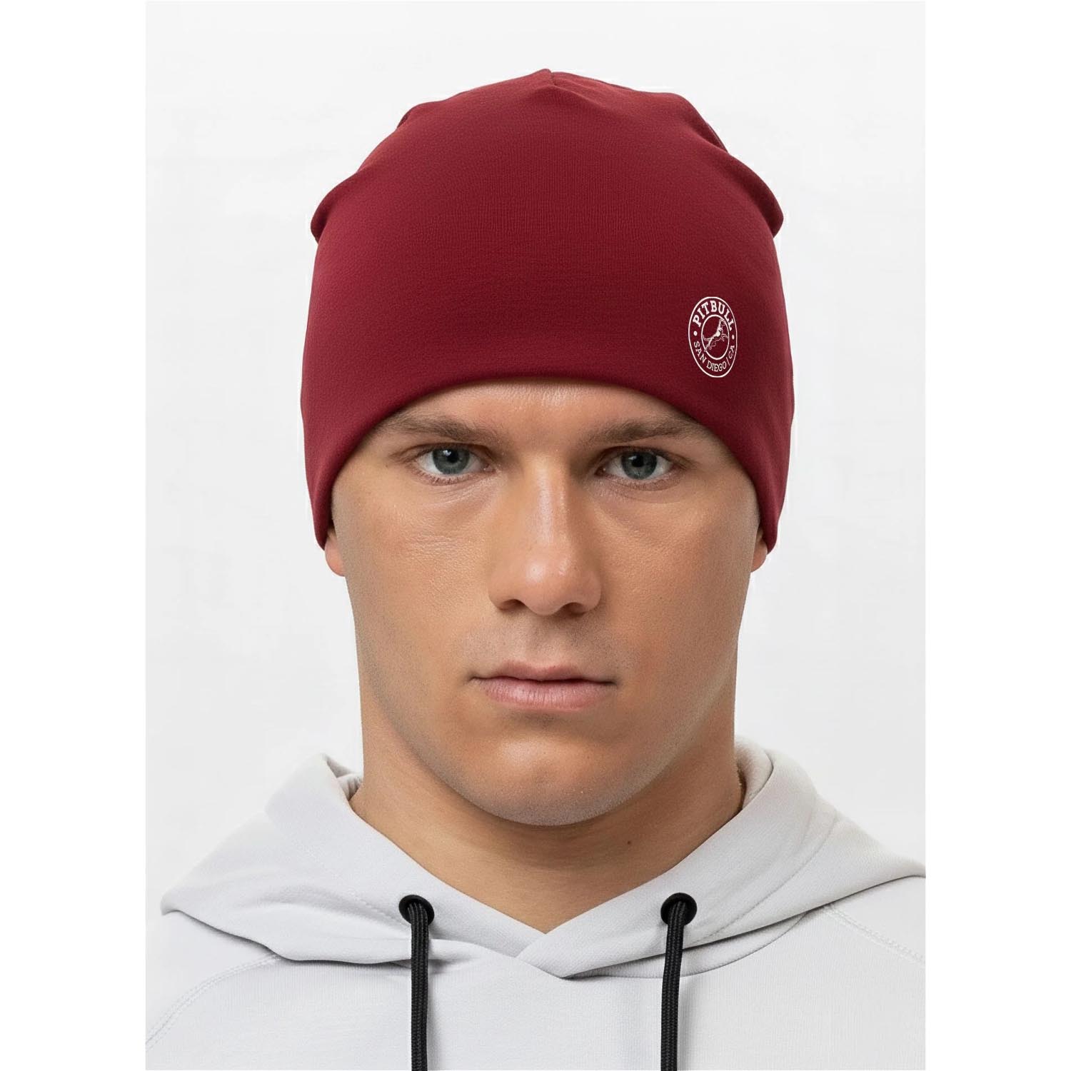 Pit Bull West Coast Beanie, San Diego, winered