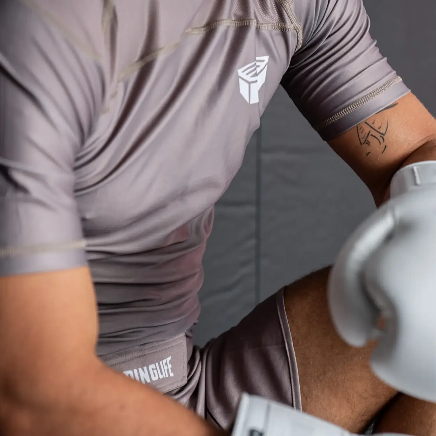 RINGLIFE Rashguard S/S, Origin, grey, M