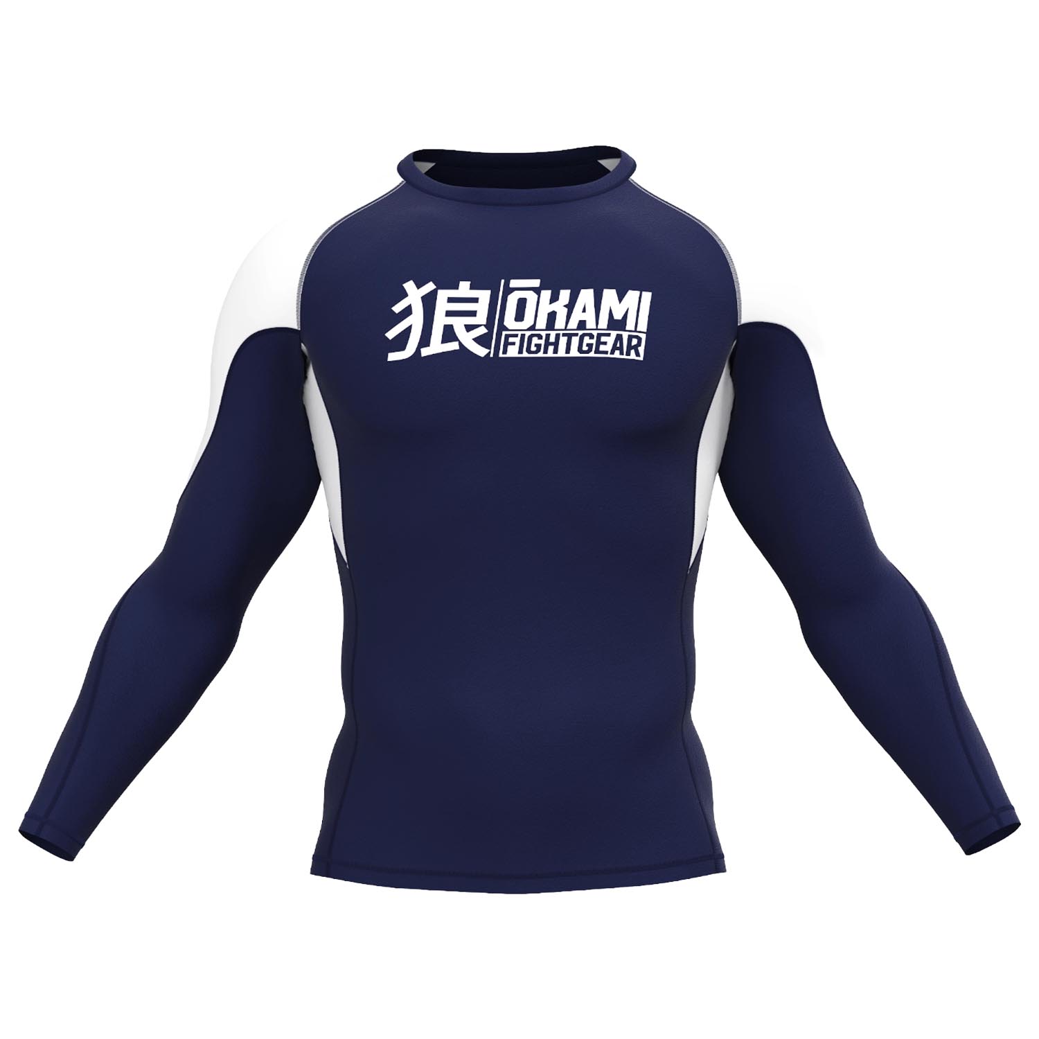 OKAMI Rashguard, L/S, Keii, navy, S