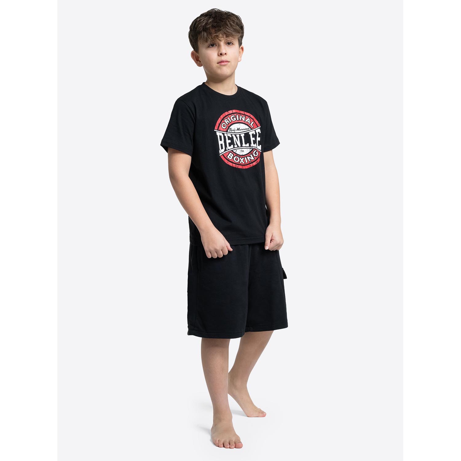 BENLEE T-Shirt, Kids, Naburn, black-white-red, 110/116