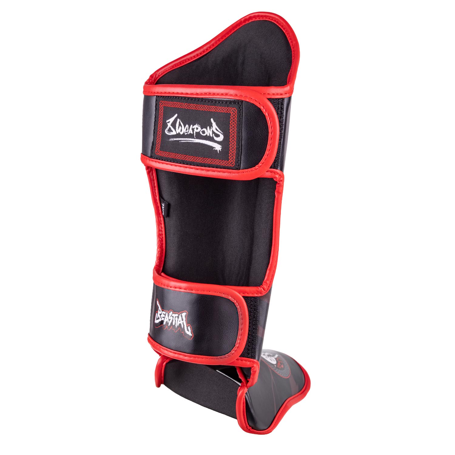 8 WEAPONS Shin Guards, Kids, Beastial Wolf, black-red, XXXL