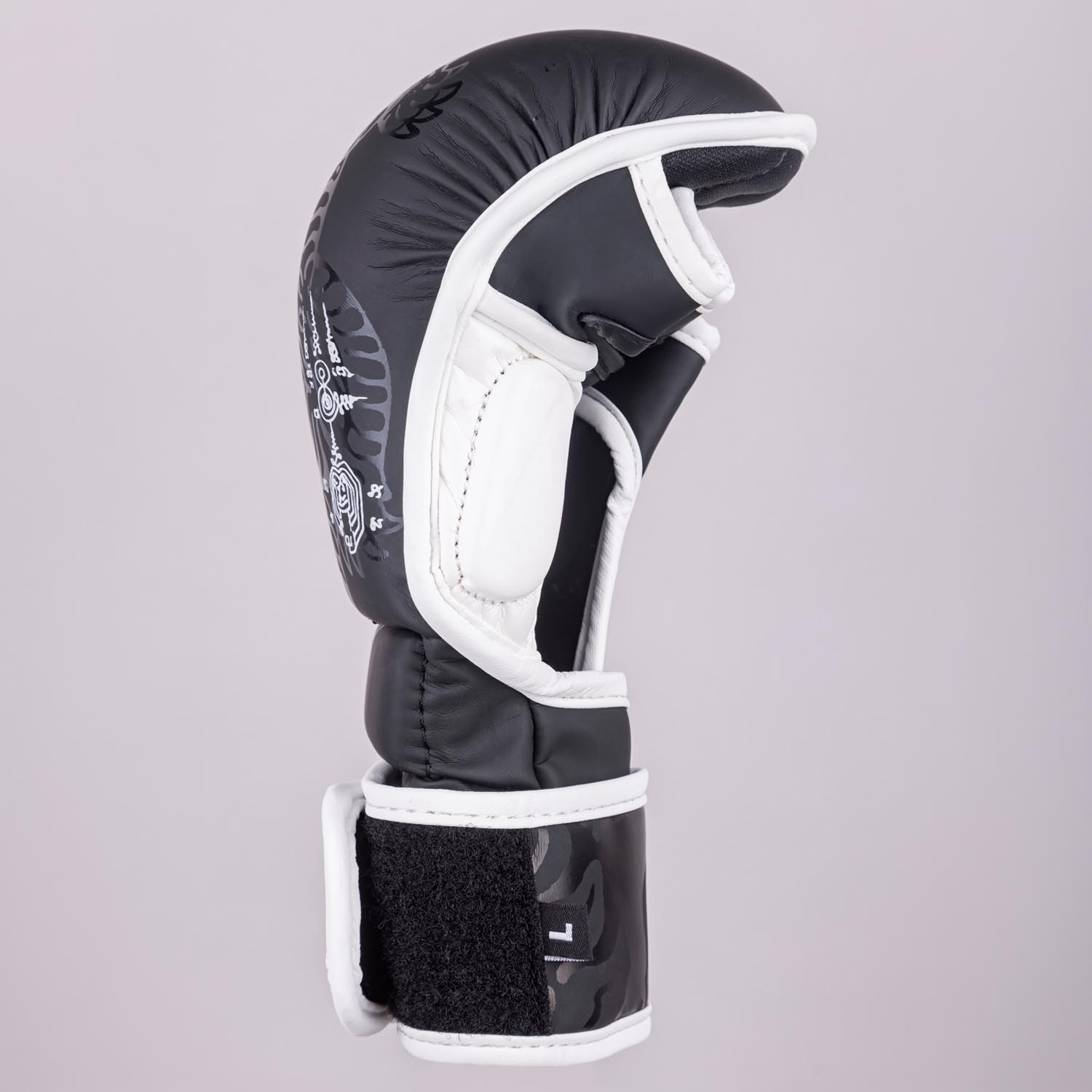 8 WEAPONS MMA Sparring Gloves, Sak Yant Big Tiger, black-black, XL