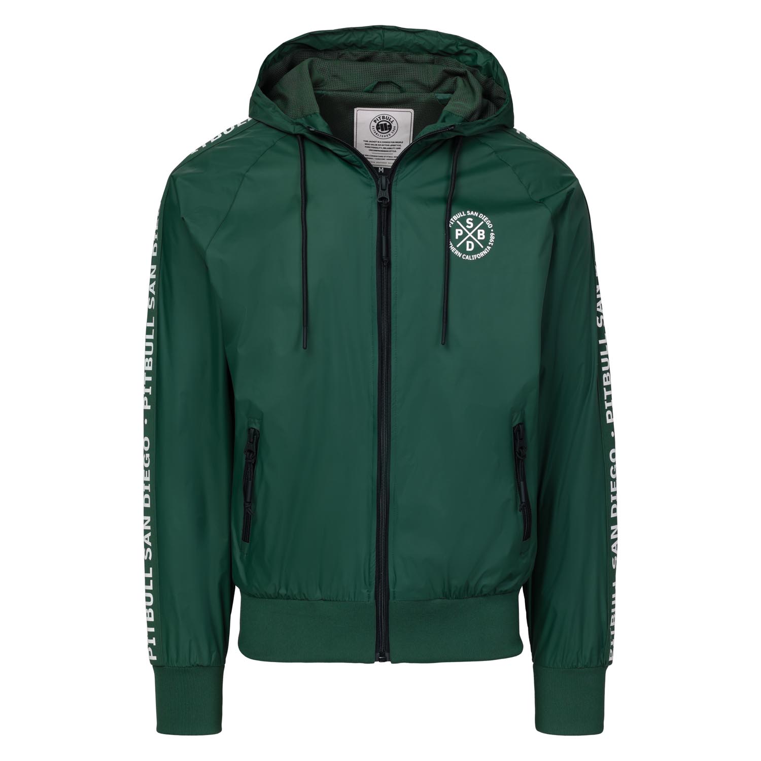Pit Bull West Coast Transitional Jacket, Athletics Tape Logo, green, S