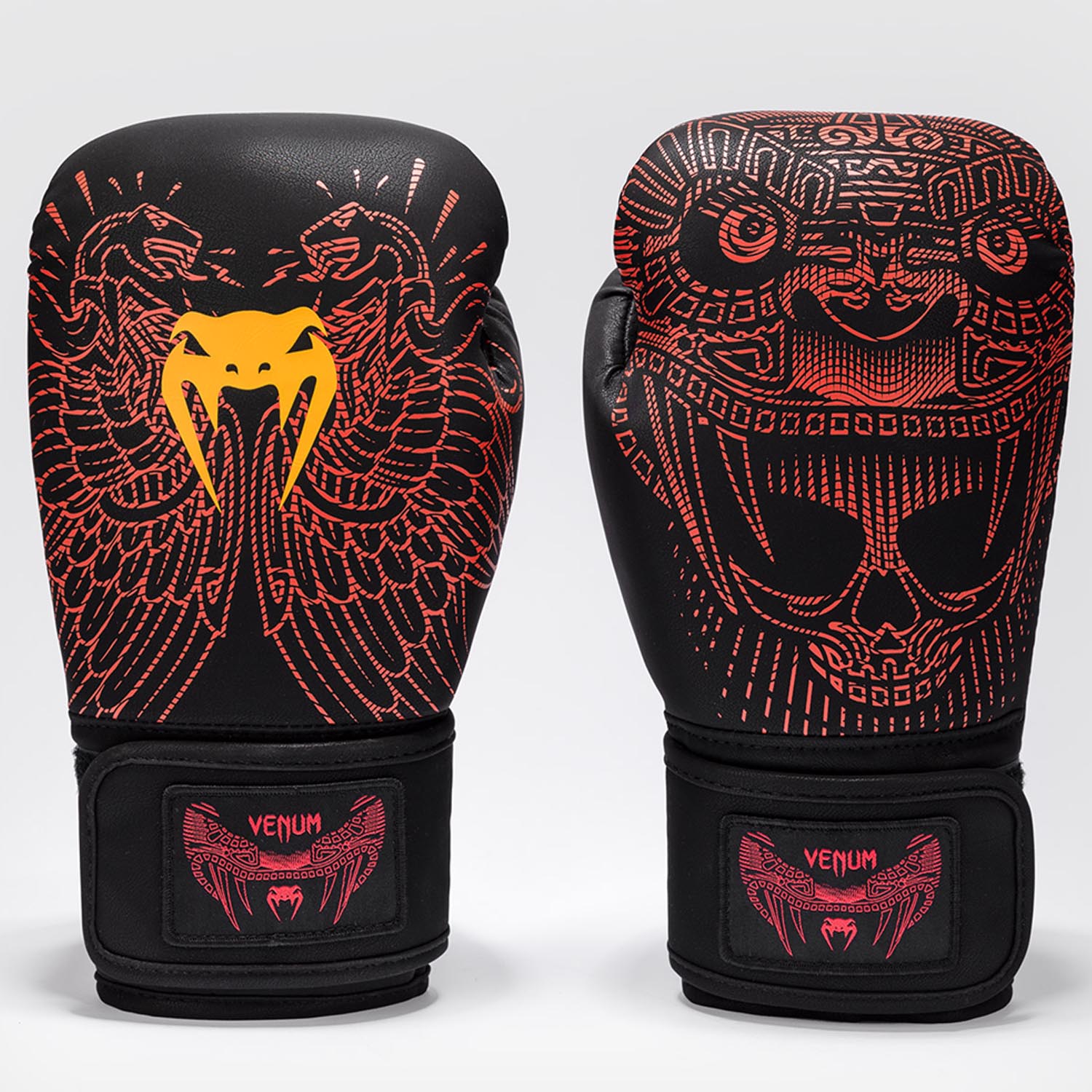 VENUM Boxing Gloves, Quetzel Fury, black-red, 16 Oz