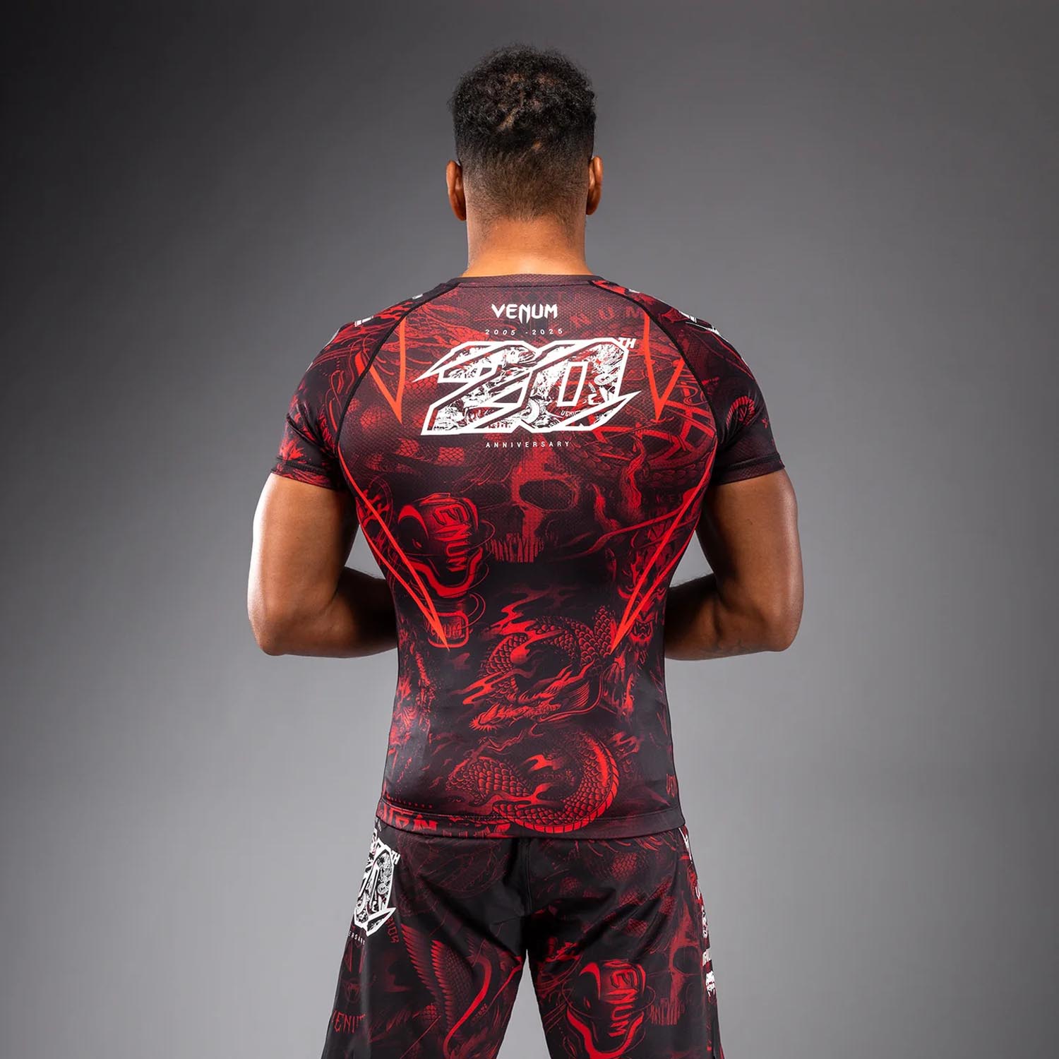 VENUM Rashguard, S/S, 20Th Anniversary, black-red, L