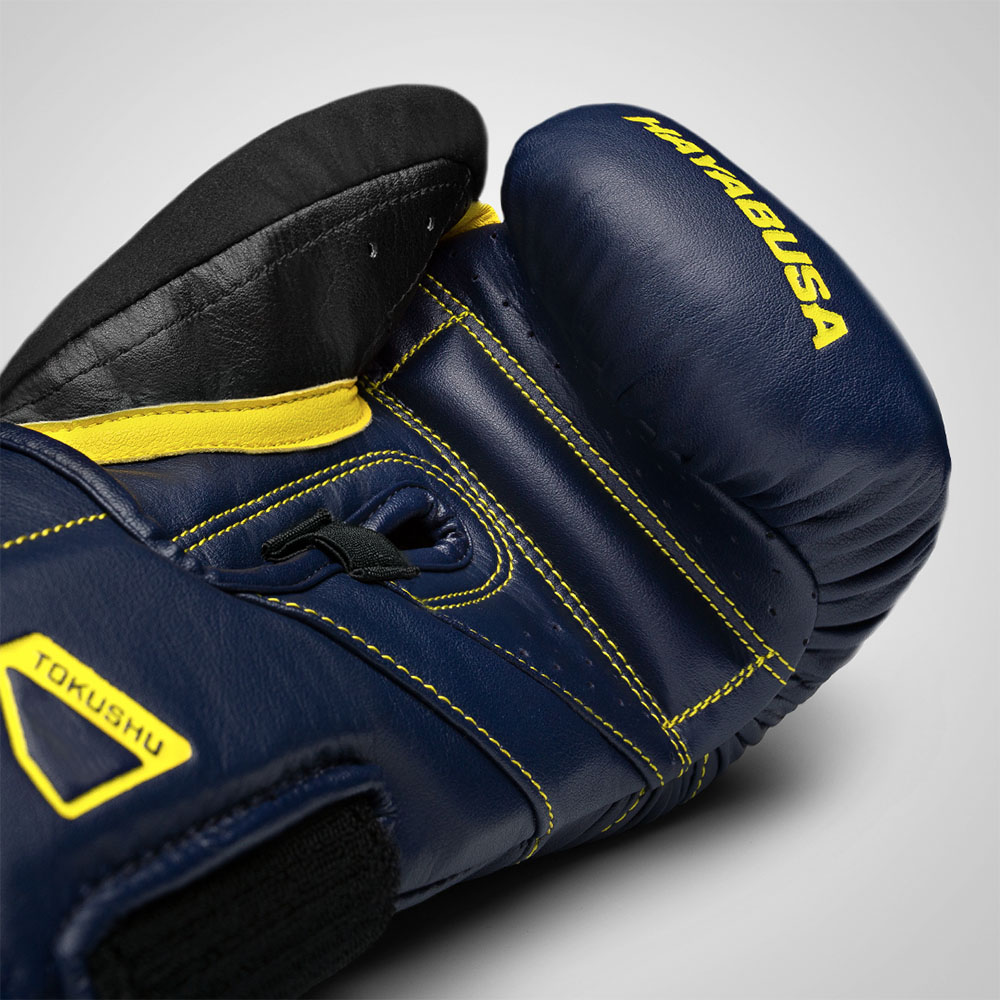 Hayabusa Boxing Gloves, T3, navy-yellow