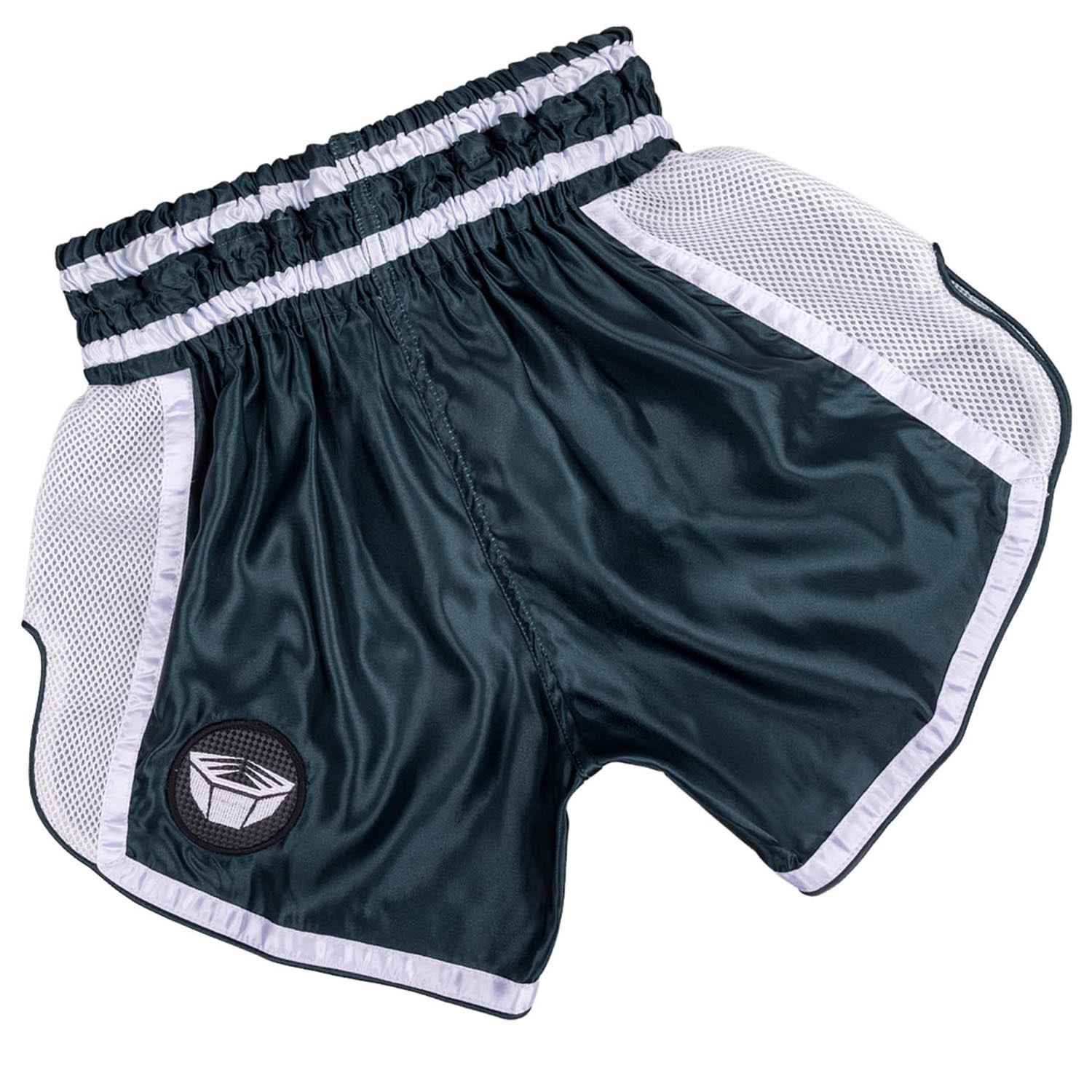 RINGLIFE Muay Thai Shorts, Represent, green-white, S