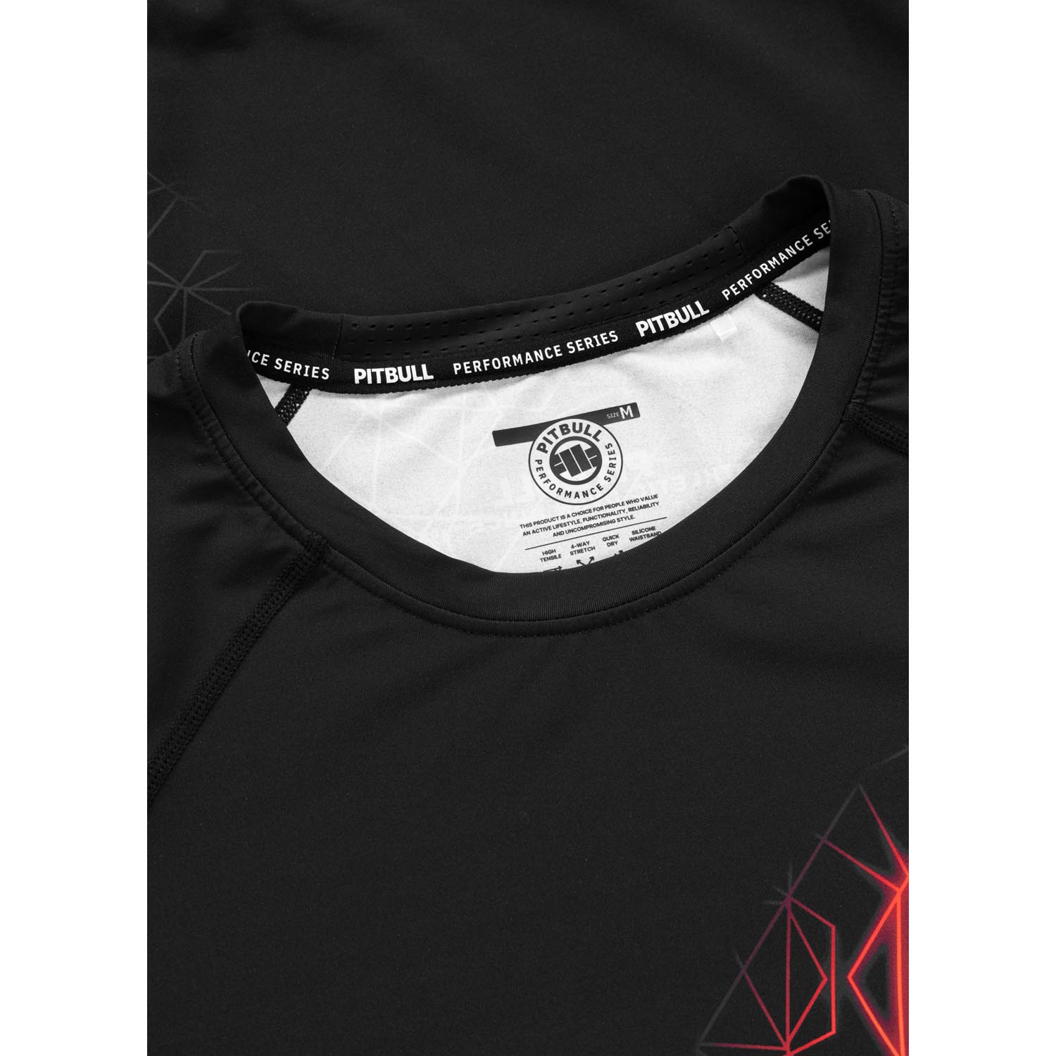 Pit Bull West Coast Rashguard, S/S, Ray, red, XXXL