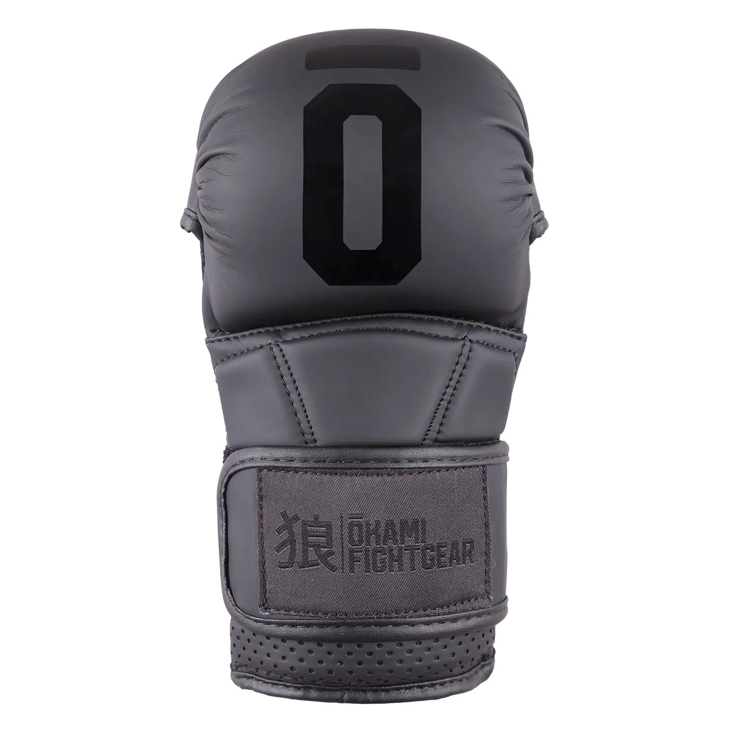 OKAMI MMA Sparring Gloves, Unity, black-grey, S/M