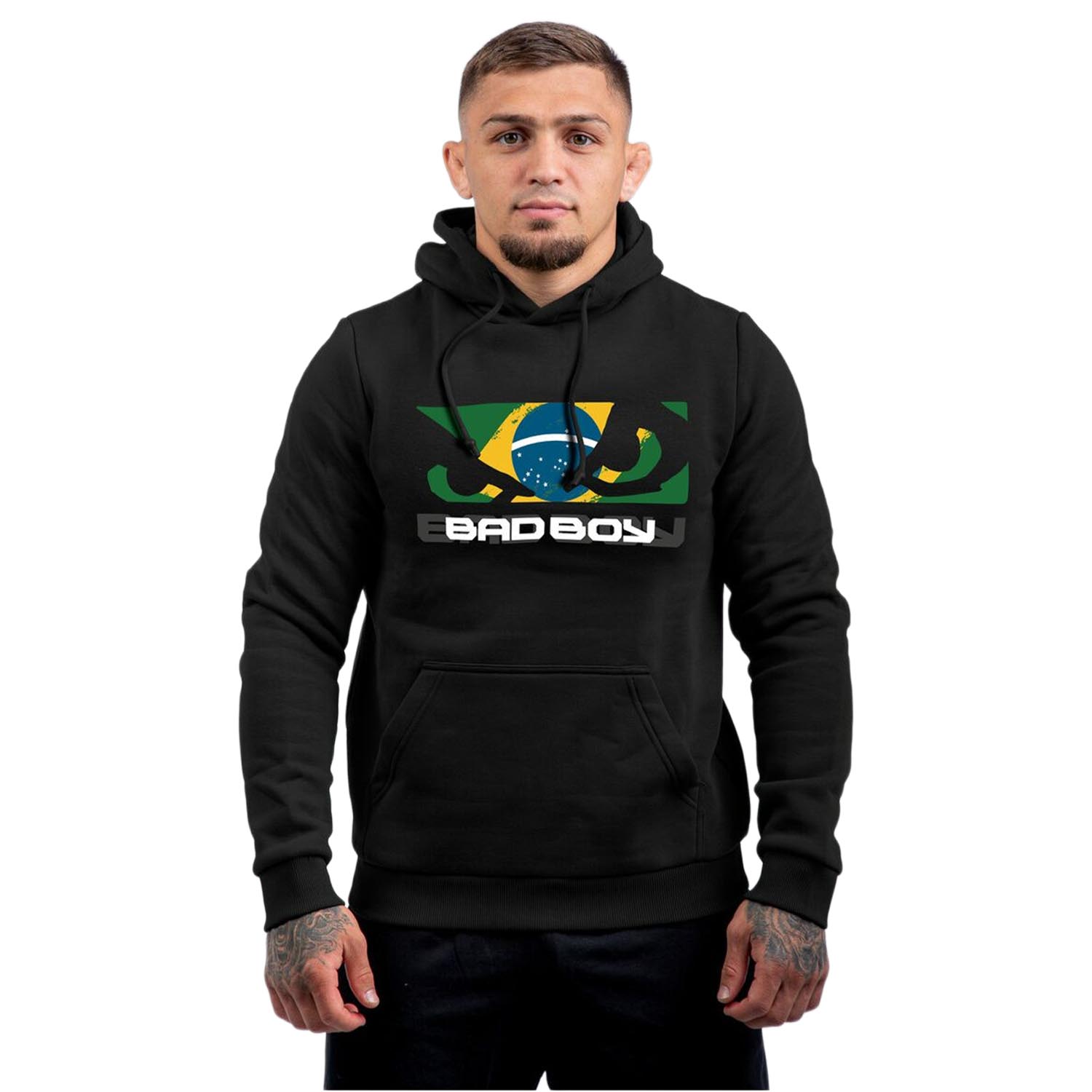 Bad Boy Hoody, Brazilian Flag, black, L