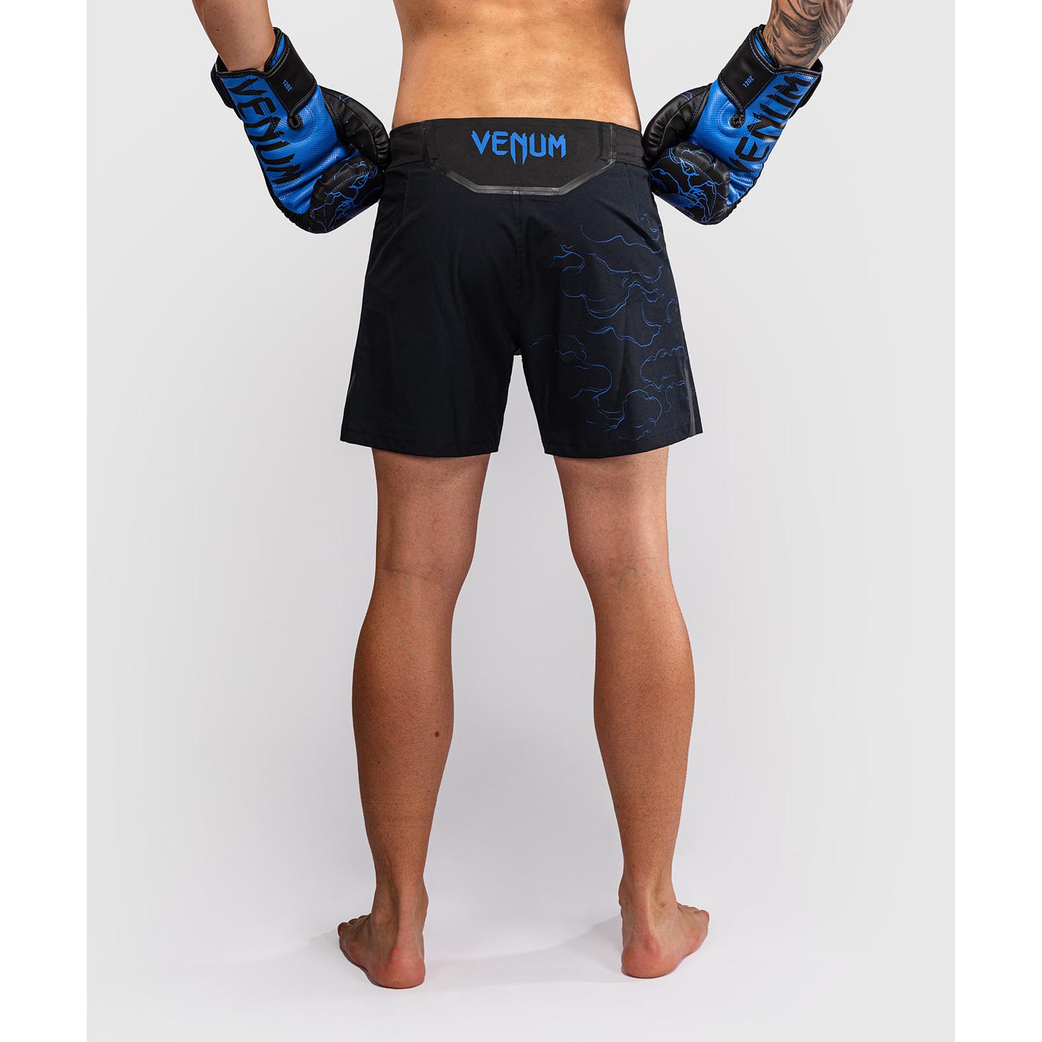 VENUM MMA Fight Shorts, Thunder Dragon, black-blue, XXL