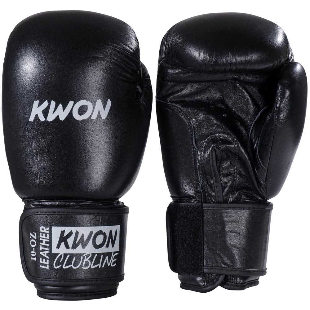 KWON Boxhandschuhe, Pointer, Leder, schwarz, 10 Oz