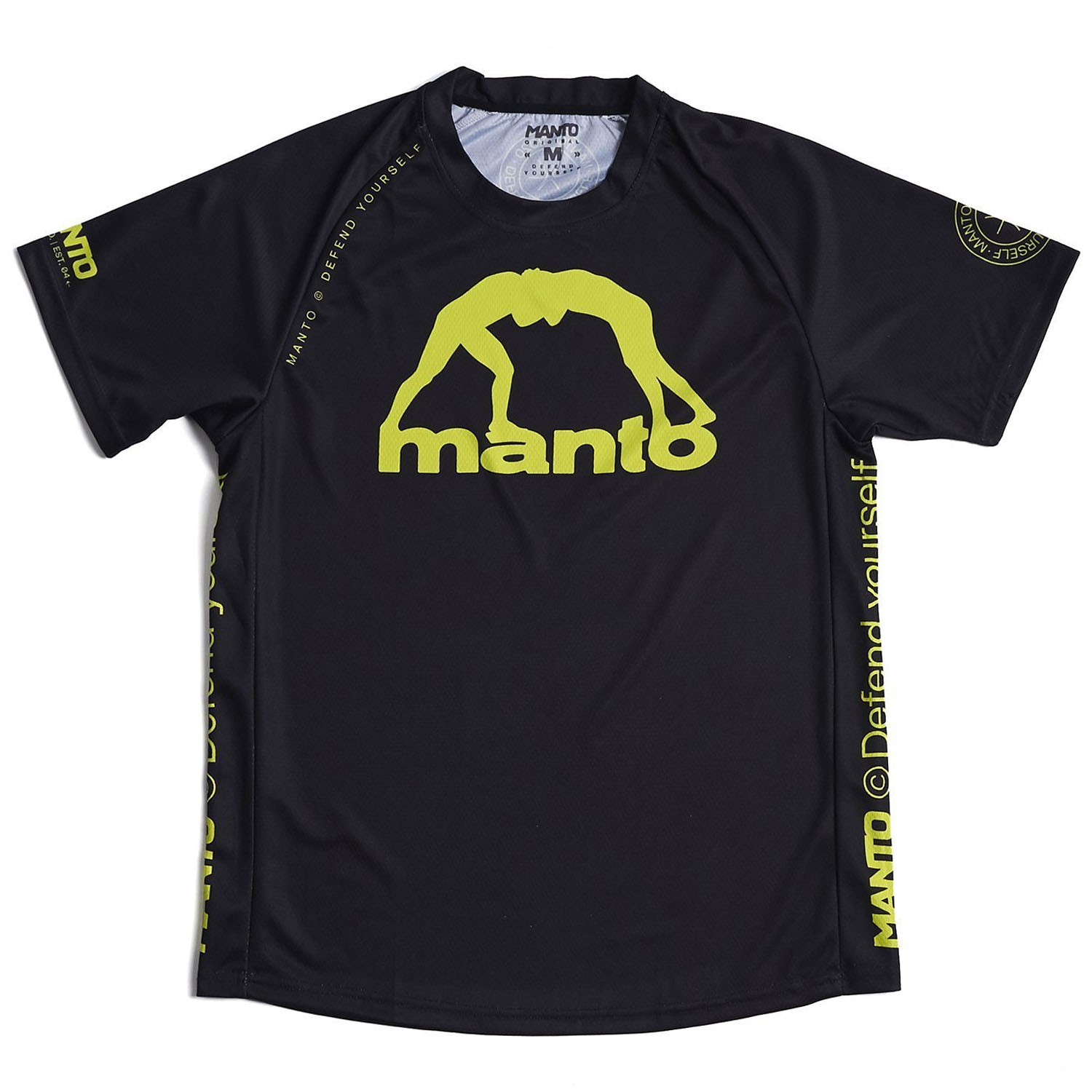 MANTO Dry Tech T-Shirt, Alpha, schwarz-gelb