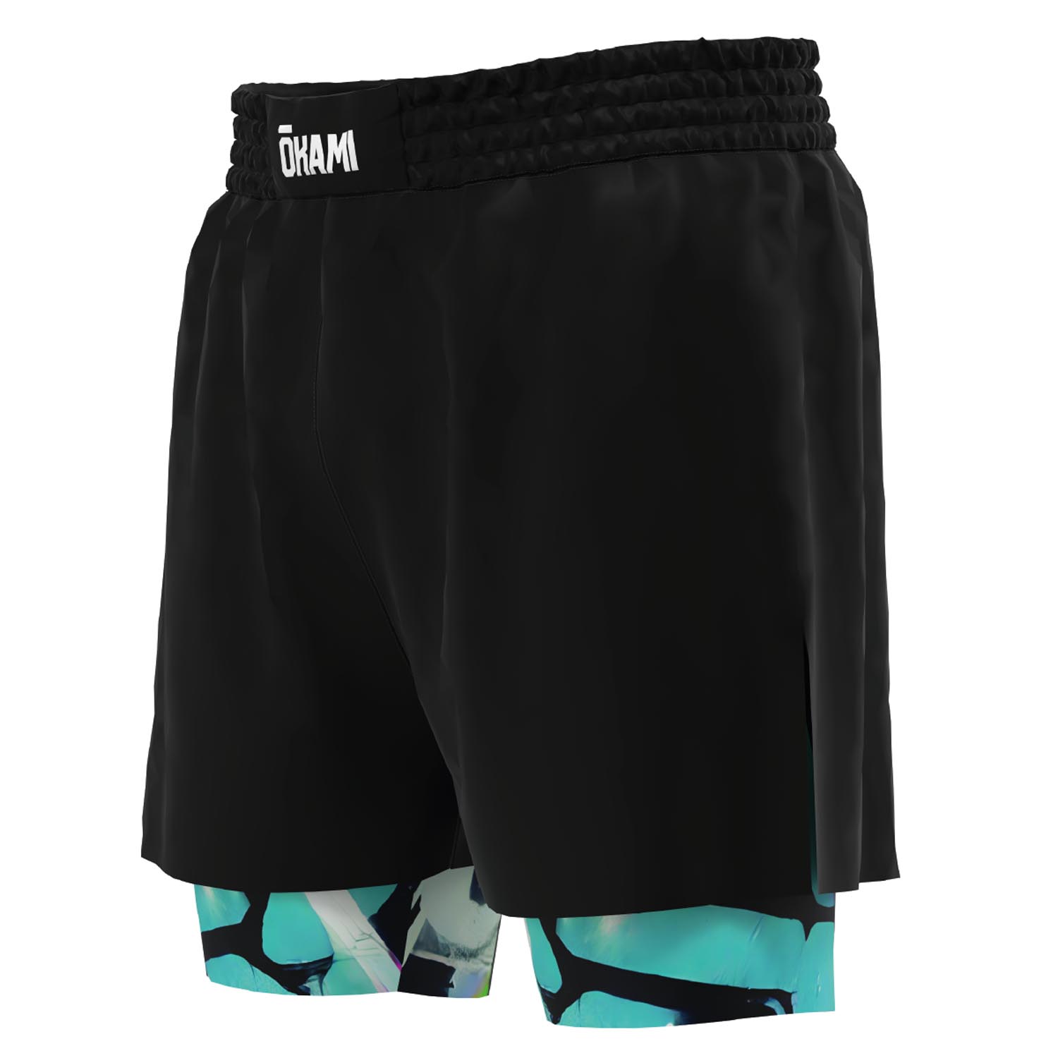 OKAMI Performance Shorts, Urban Vibe 2in1, black-mint-pink, XL
