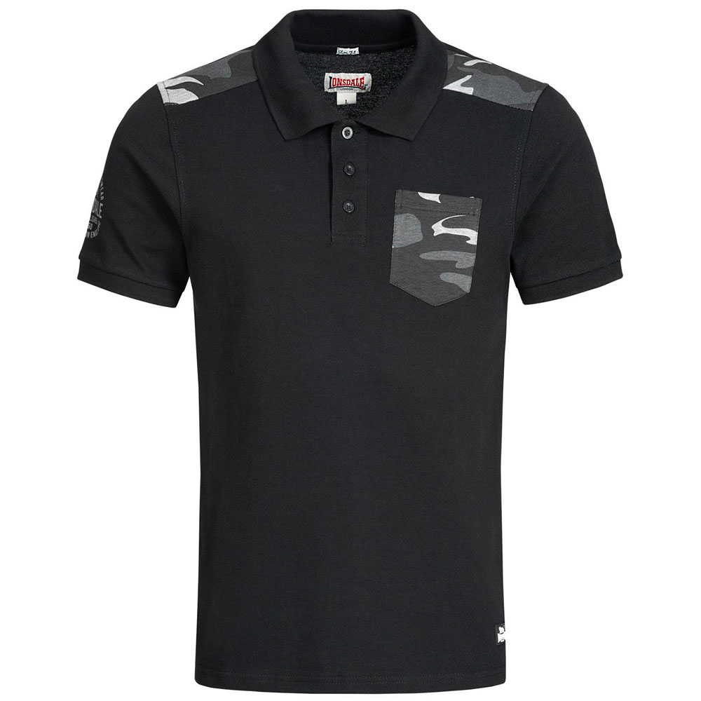 Lonsdale Polo Shirt, Far Royds, schwarz