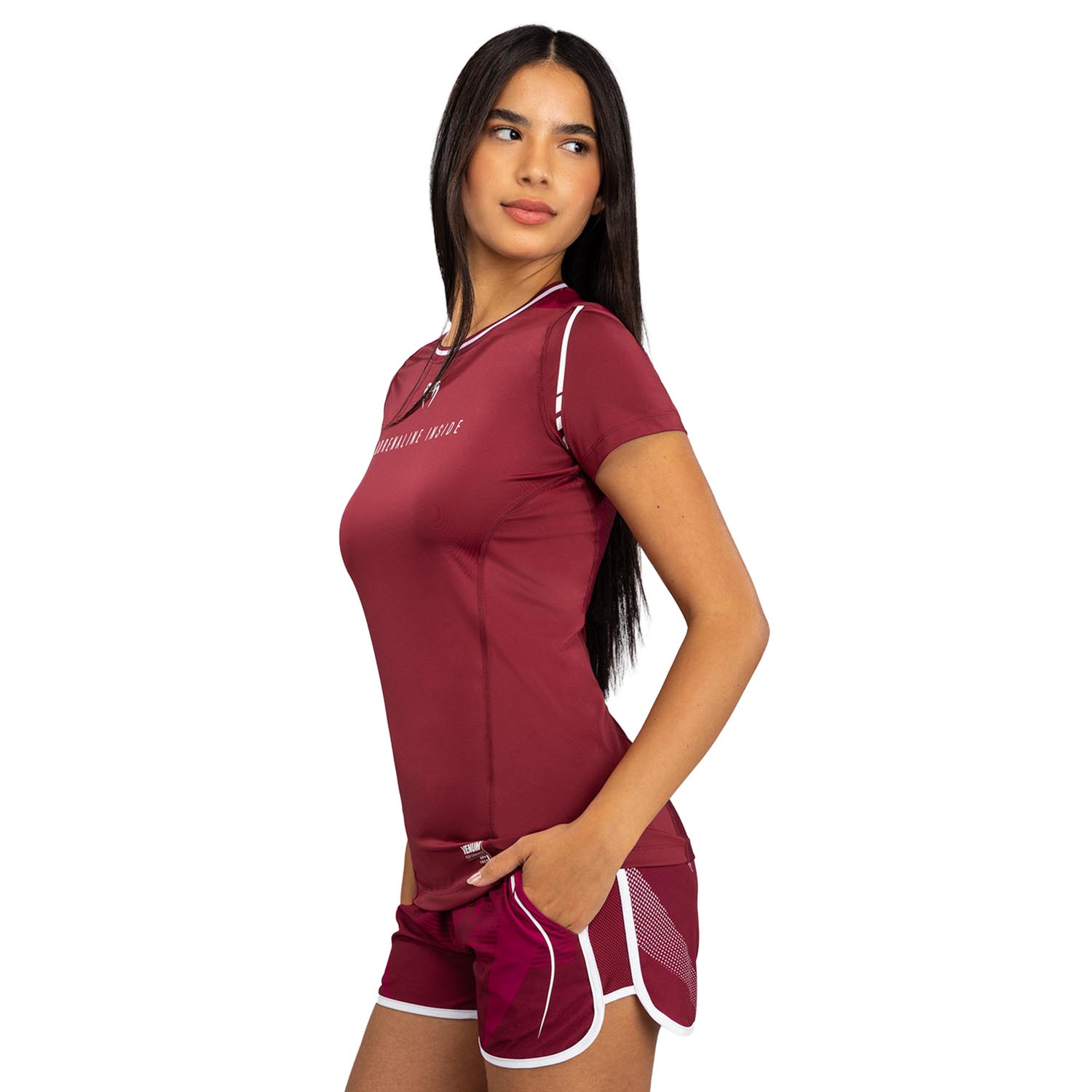 VENUM Dry Tech T-Shirt, Women, Adrenaline, wine red-pink, XL