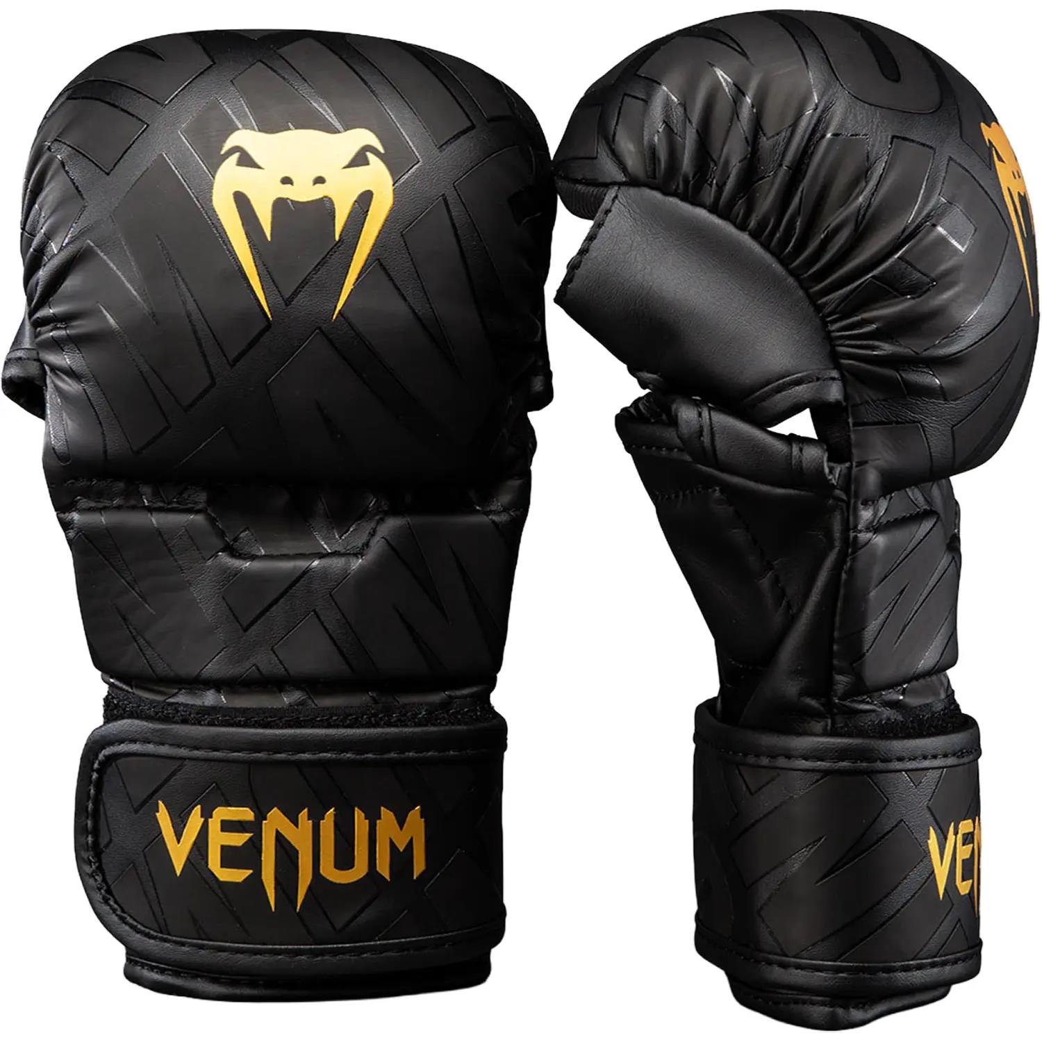 VENUM MMA Sparring Gloves, Contender 1.5 XT 3D, black-gold, S