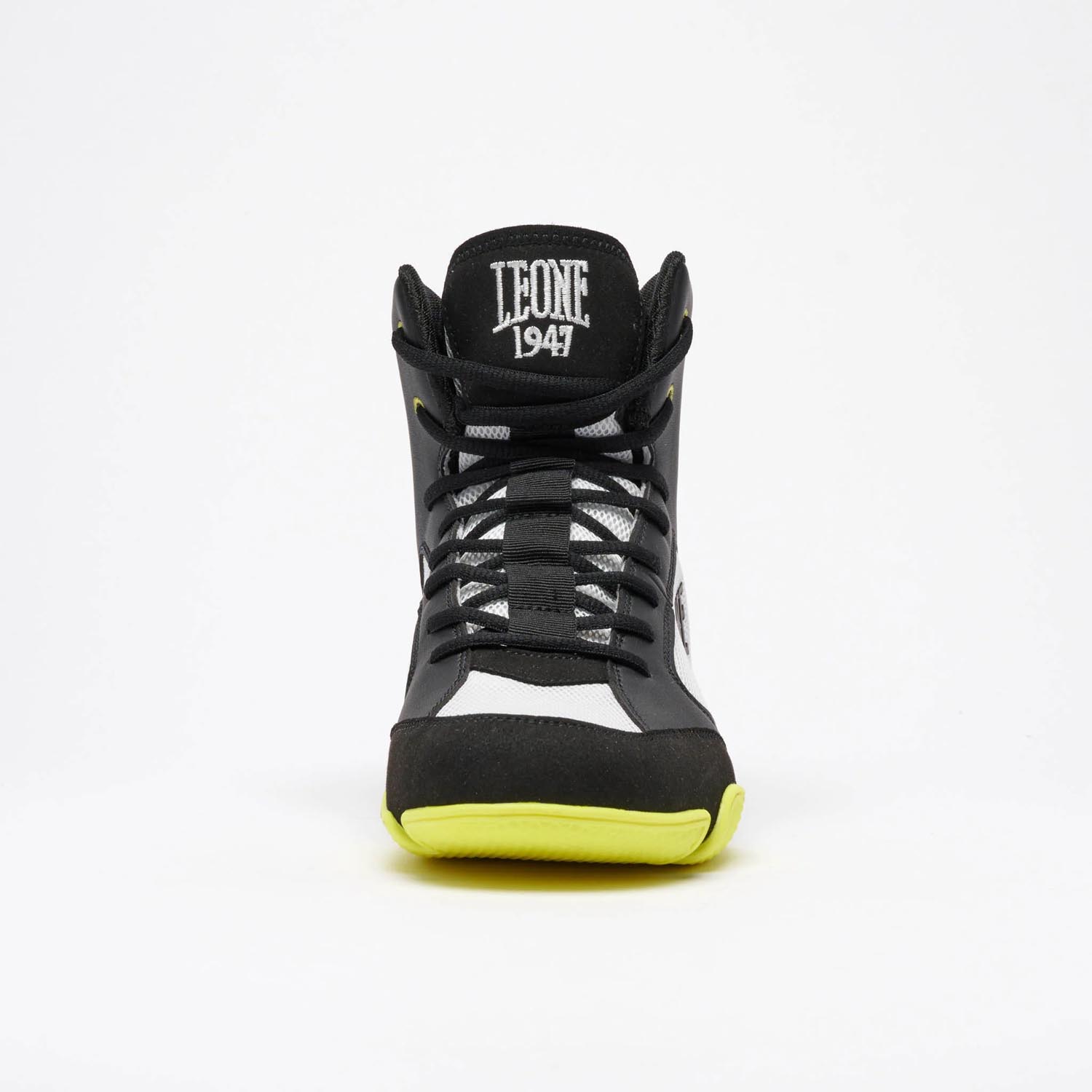 LEONE Boxing Shoes, Premium, black-yellow, 46