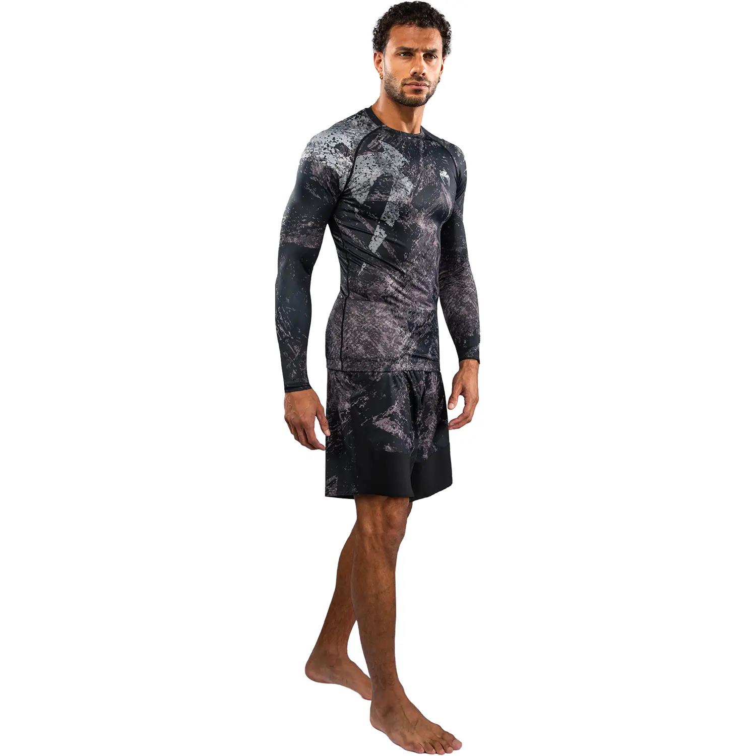 VENUM Rashguard, L/S, Rage & Workout, black-grey, S