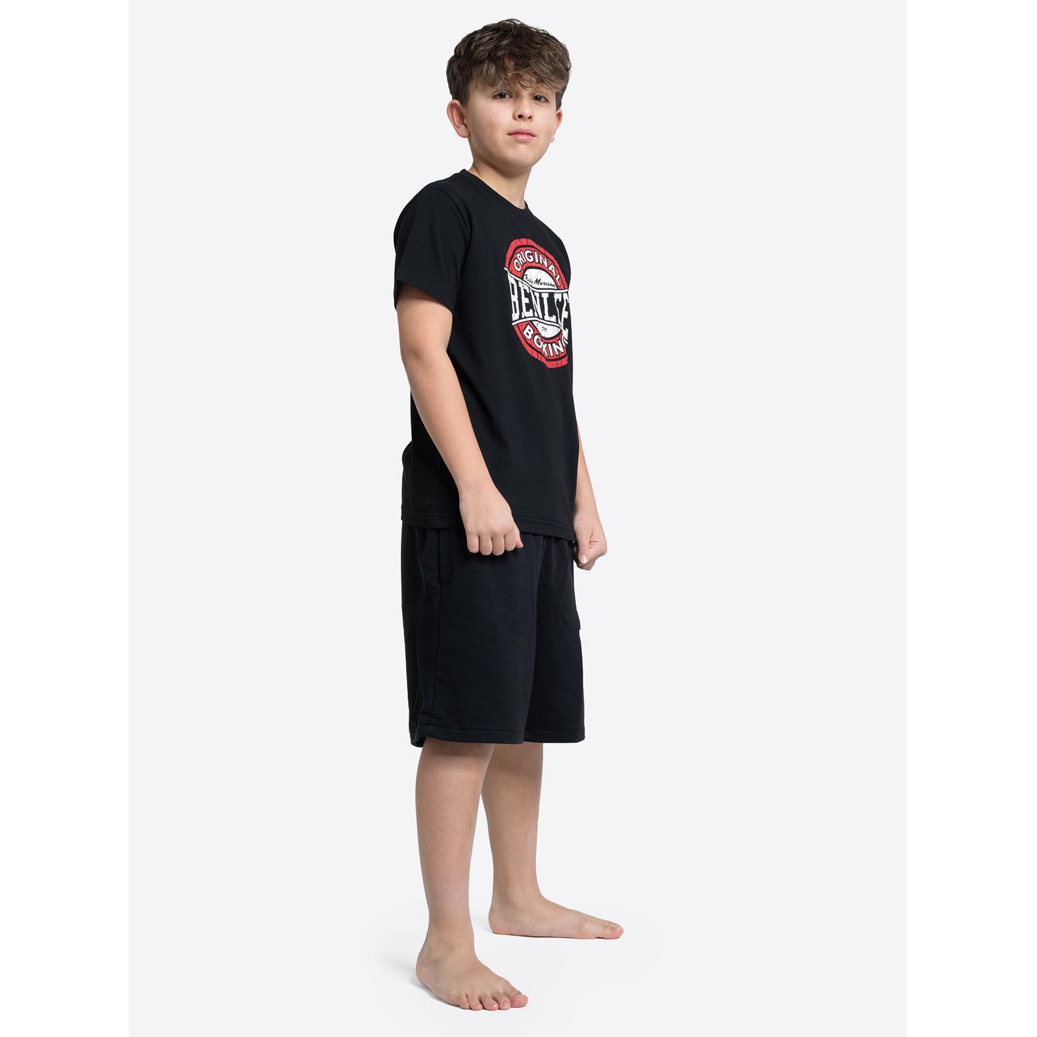 BENLEE T-Shirt, Kids, Naburn, black-white-red, 110/116