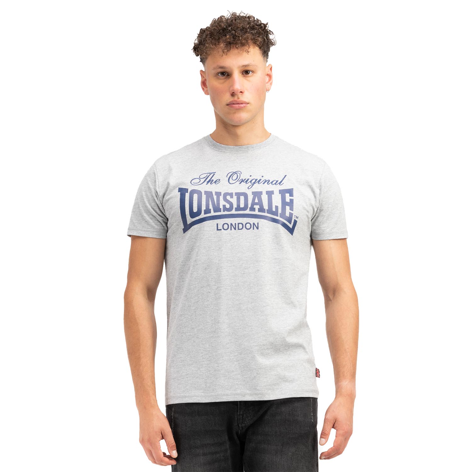 Lonsdale T-Shirt, Colsbrook, grey-navy, M