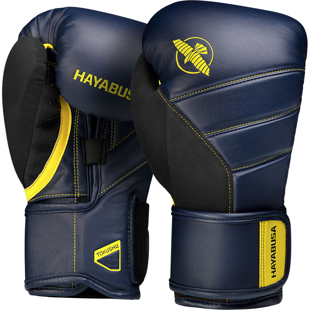 Hayabusa Boxhandschuhe, T3, navy-gelb, 12 Oz