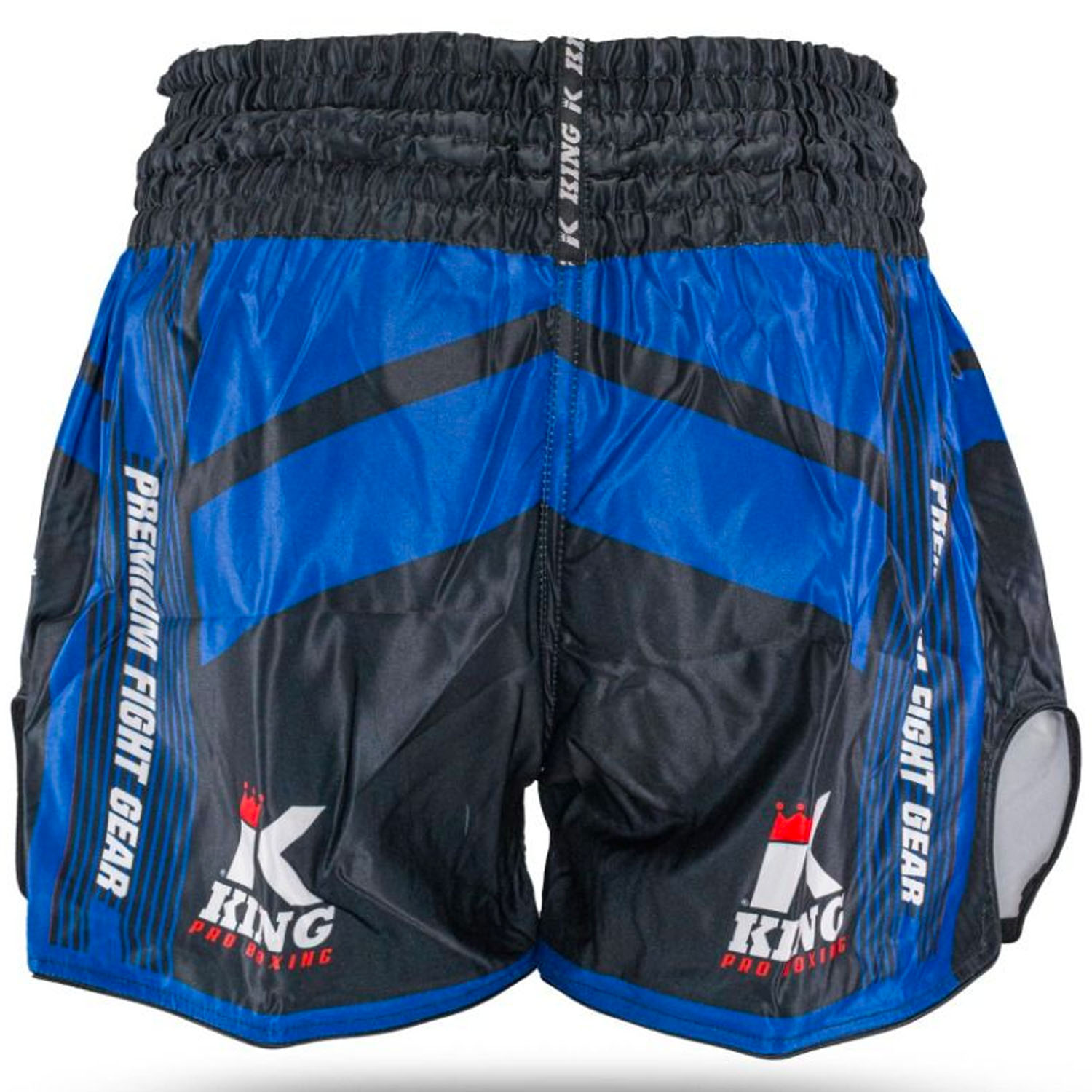 KING PRO Boxing Muay Thai Shorts, Endurance 5, black-blue, XXL