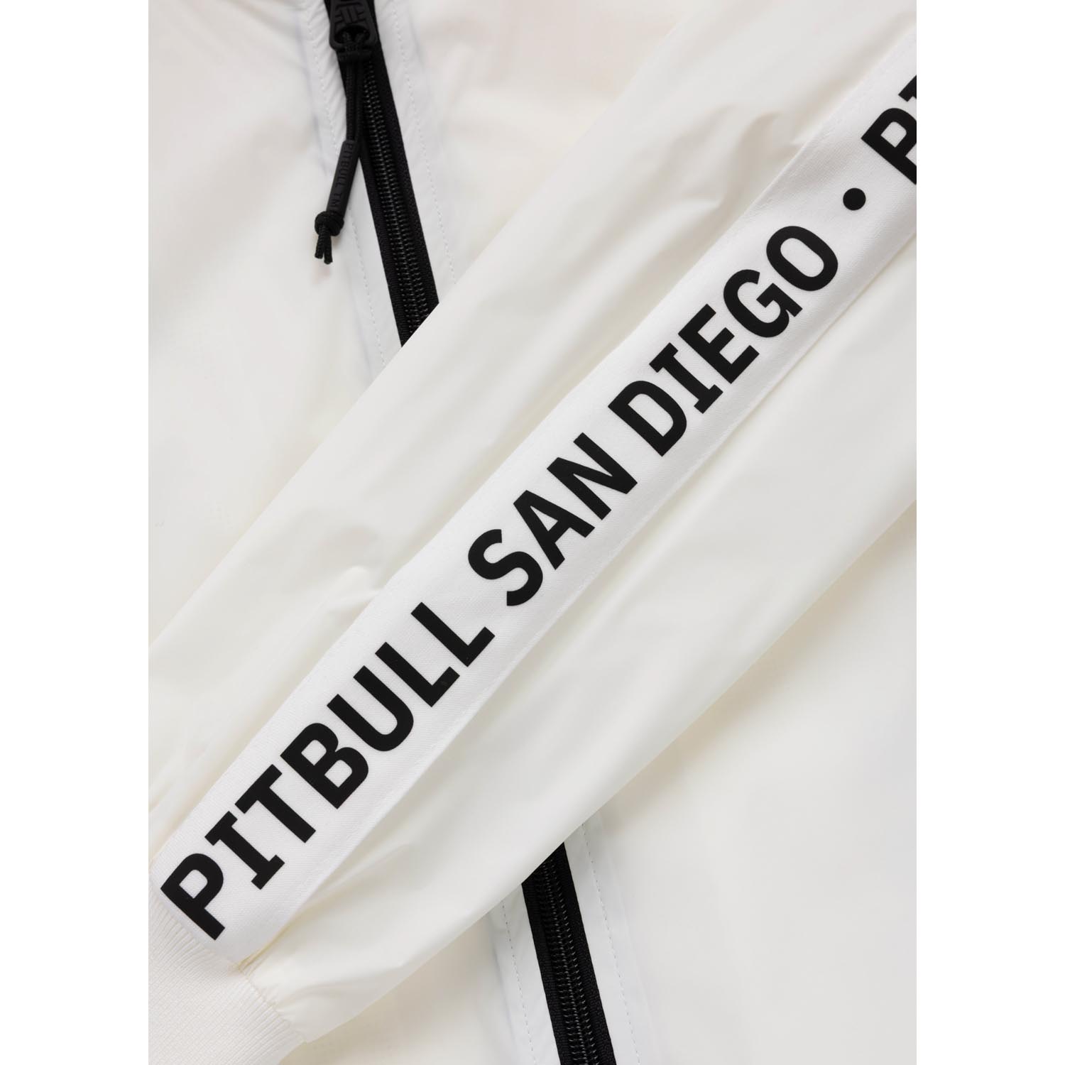 Pit Bull West Coast Transitional Jacket, Athletics Tape Logo, white, S