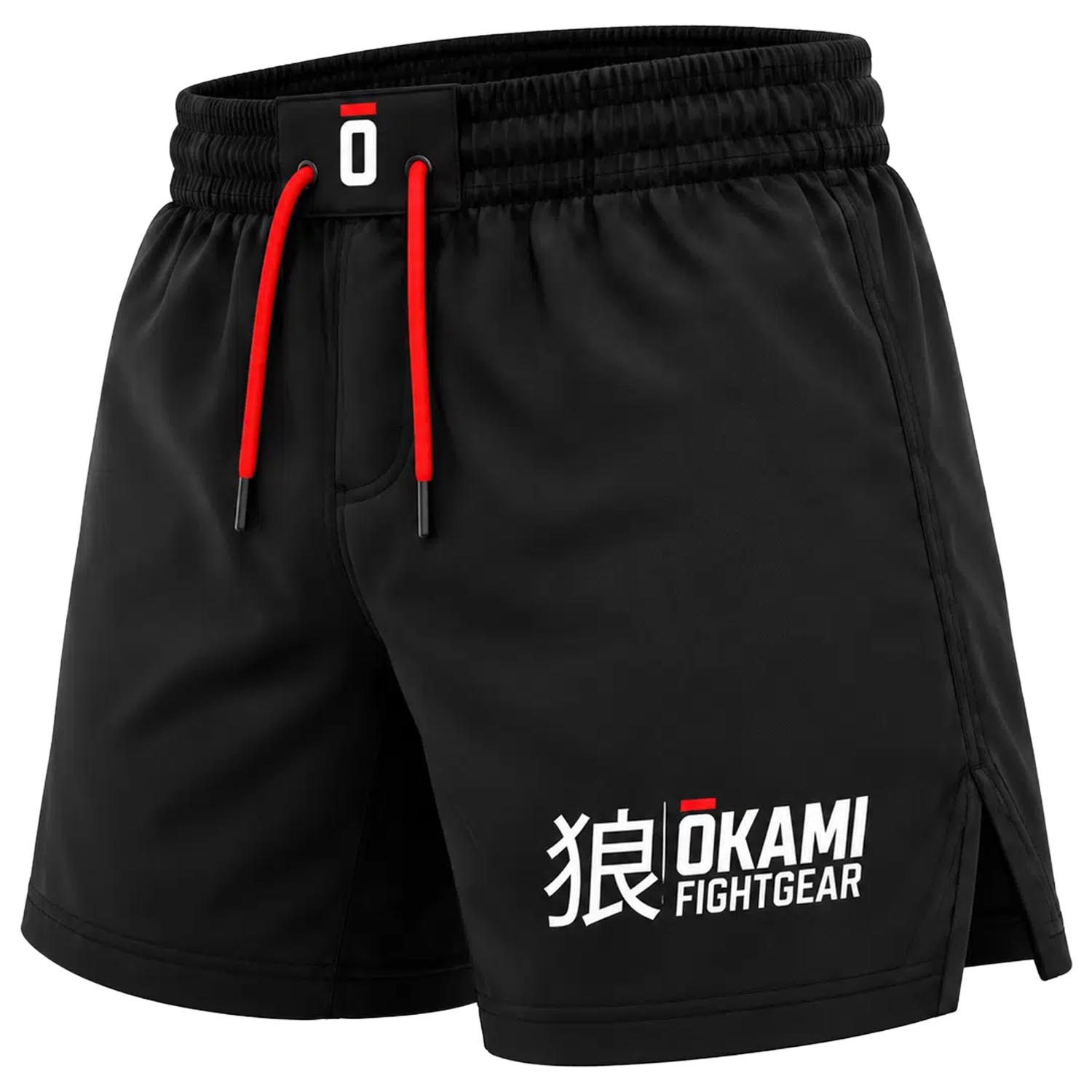 OKAMI MMA Fight Shorts, Kuro, black, XXL