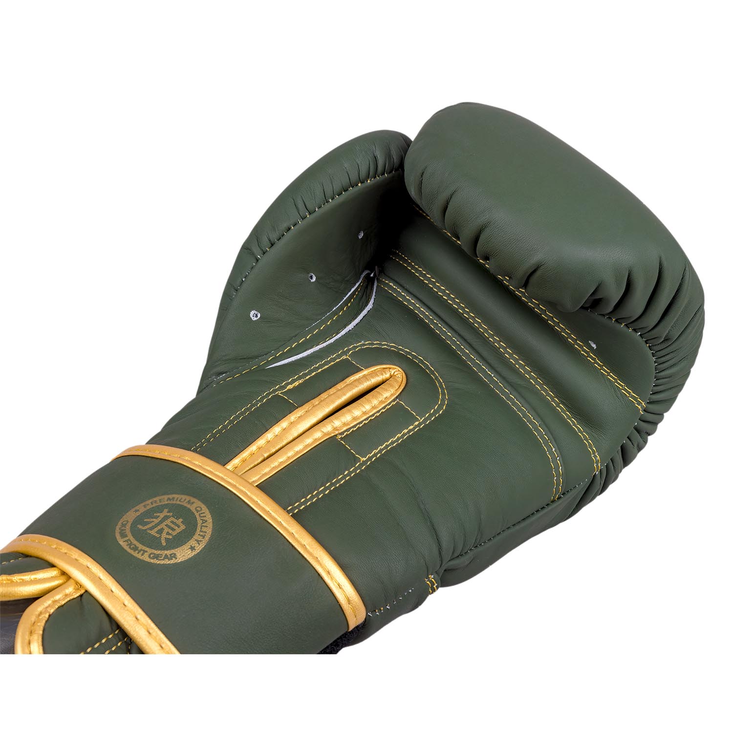 OKAMI Boxing Gloves, Competior V2, olive-gold, 16 Oz