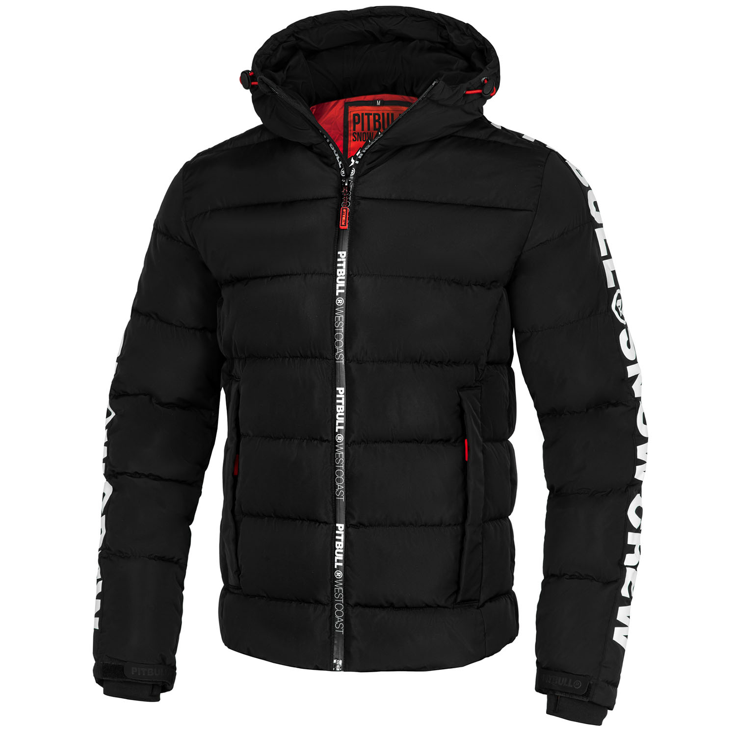 Pit Bull West Coast Jacket, Padded Hooded Airway 4, black, XXXL