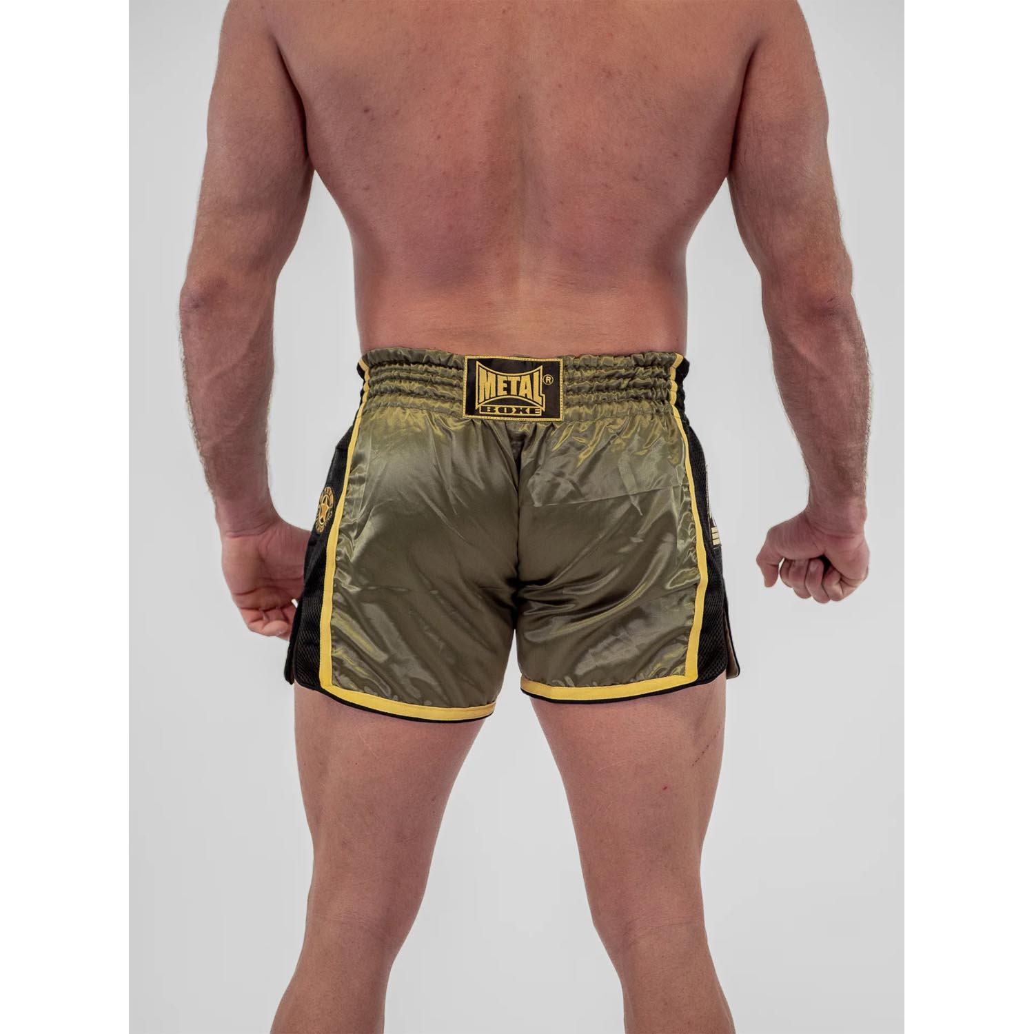 Metal Boxe Muay Thai Shorts, Extreme, khaki-gold, XXL