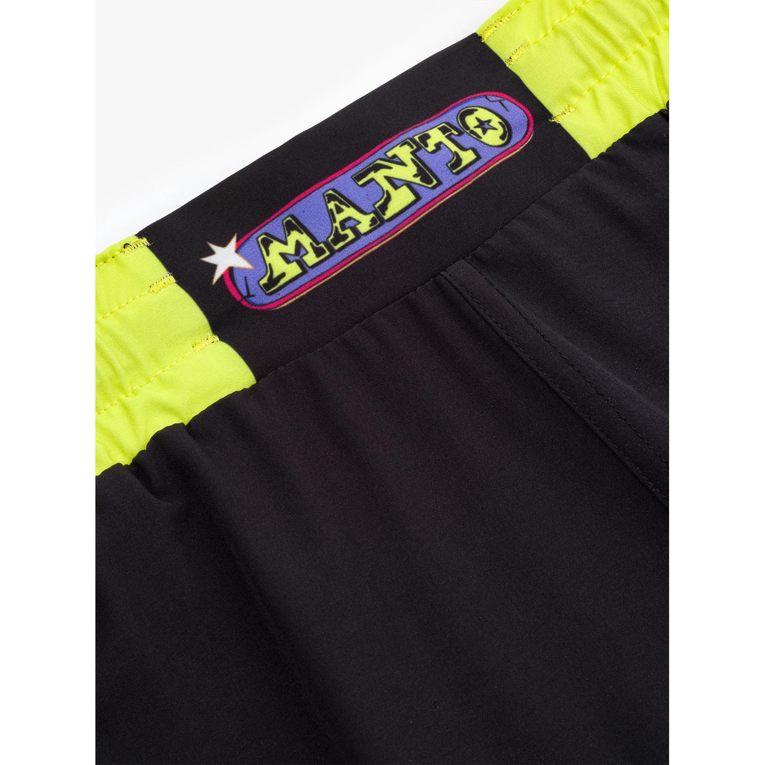 MANTO MMA Fight Shorts, Middle, black-green, M