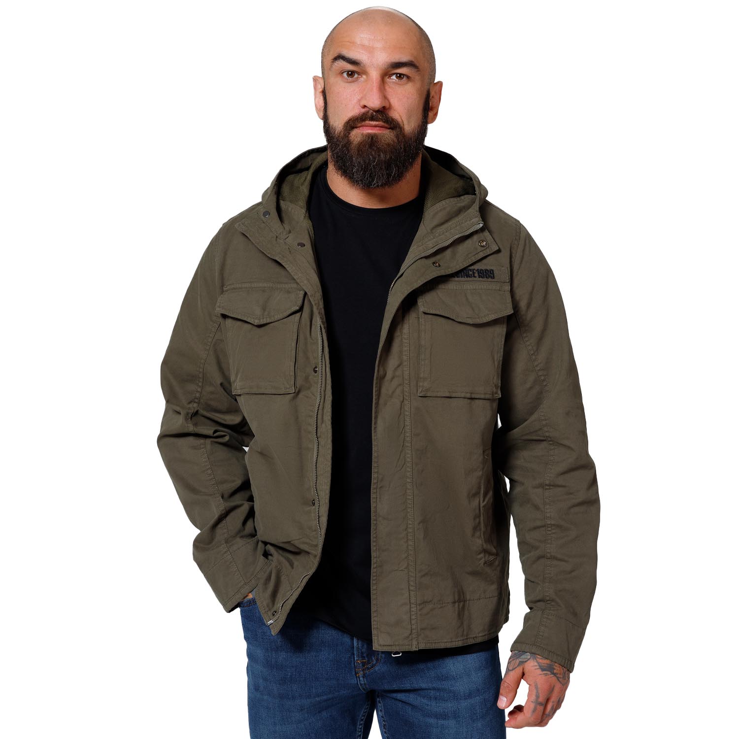 Pit Bull West Coast Jacke, Fallon, Washed Cotton Cargo, olive, M